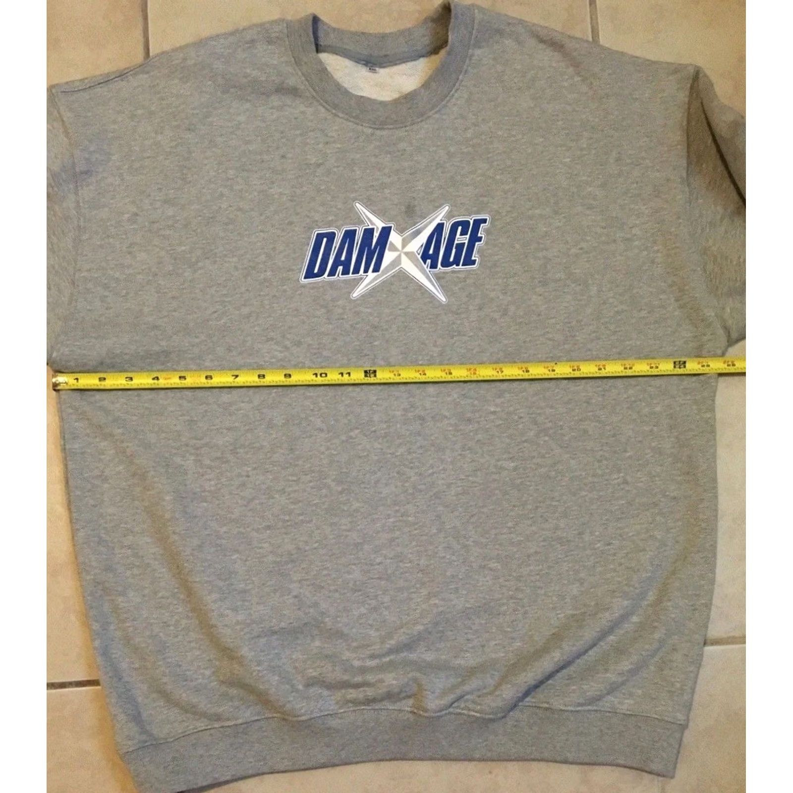 GX1000 GX1000 Damage Sweatshirt Hoodie 2XL Gray 90s Vintage Surf Skate Punk Grunge Y2K Mens Mens Size US XXL / EU 58 / 5 - 6 Thumbnail