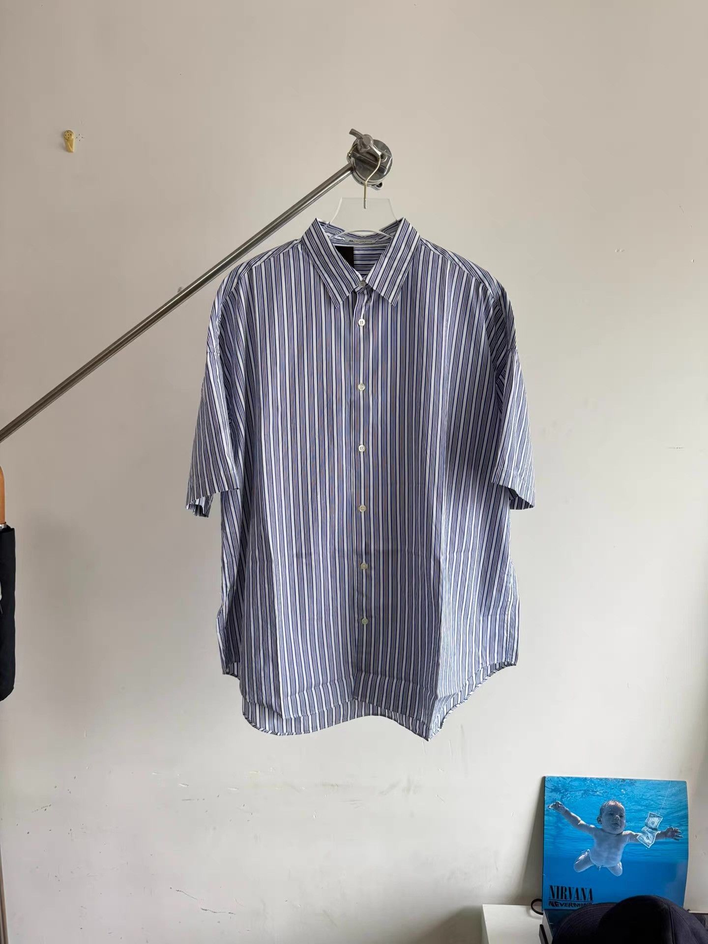 N.Hoolywood N.hoolywood Thomas Mason striped short-sleeve shirt Q17 Size US L / EU 52-54 / 3 - 1 Thumbnail