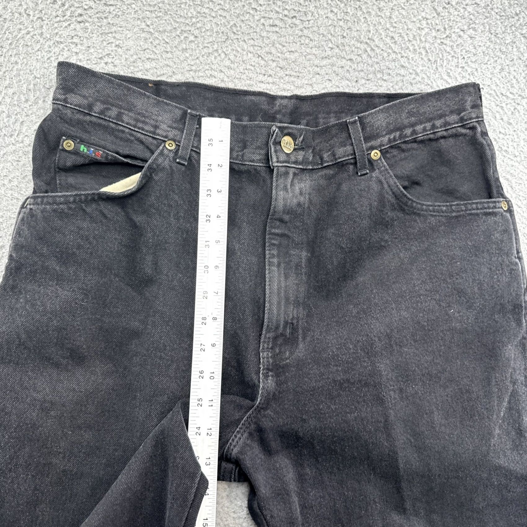Denime VINTAGE HIS Jeans Mens 36x30 Tapered Denim Dark Wash Black USA Made Size US 36 / EU 52 - 5 Thumbnail