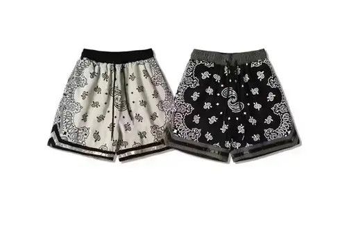 VIBE 21SS Tokyo Union Green Bandana Paisley Jersey Shorts Size US 31 - 3 Thumbnail