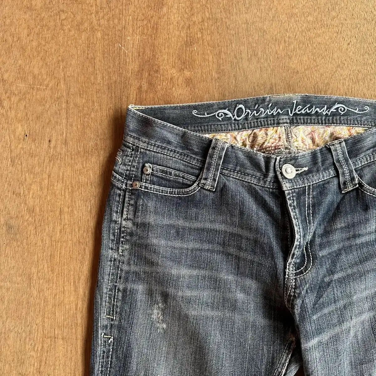 Japanese Brand FLARE/BOOTCUT💥VINTAGE ORIRIN JEANS BIG STITCH DENIM PANTS Size US 31 - 3 Thumbnail