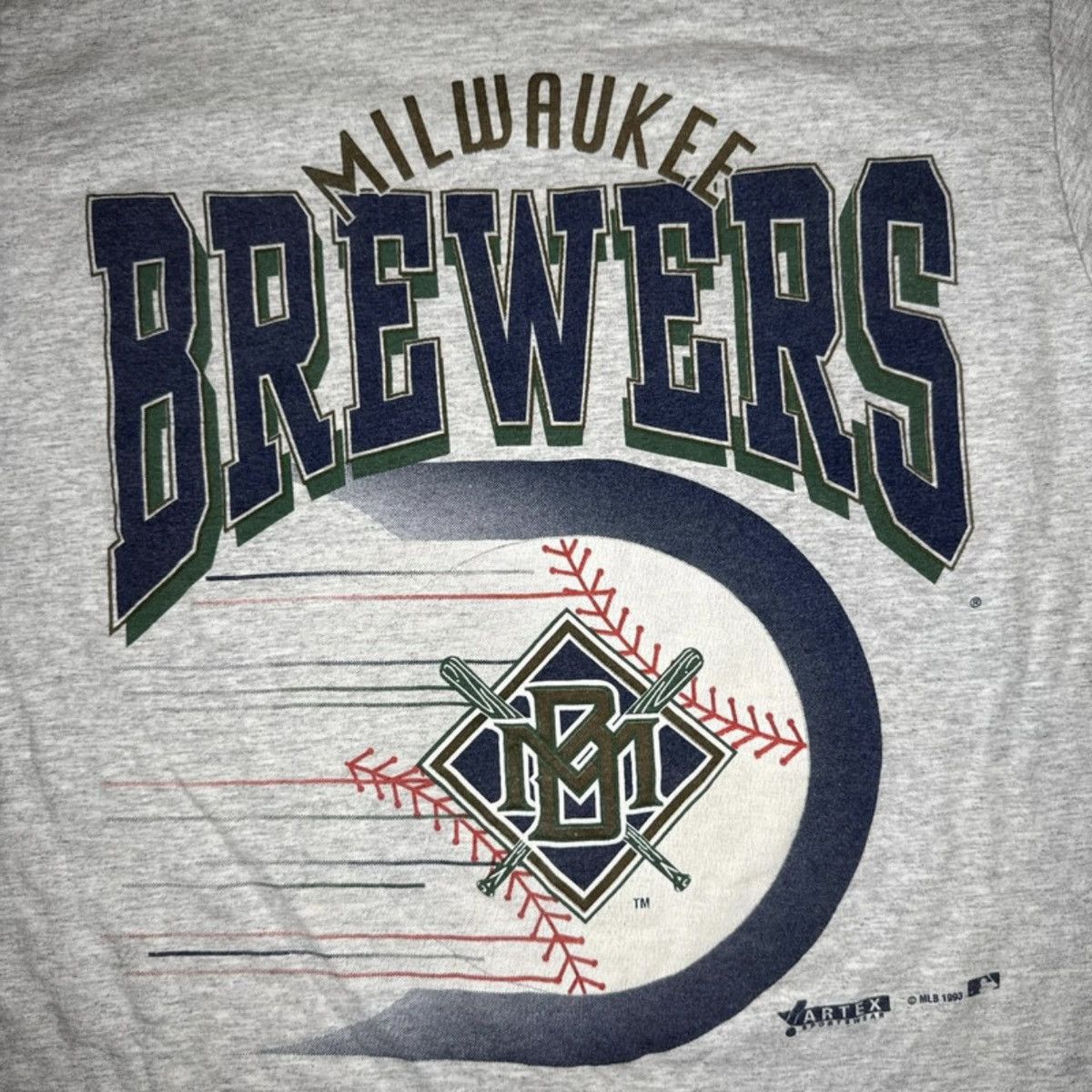 Artek Rare Vintage 90s Artex Brewers Baseball T-shirt Grey Men’s M Size US M / EU 48-50 / 2 - 3 Thumbnail
