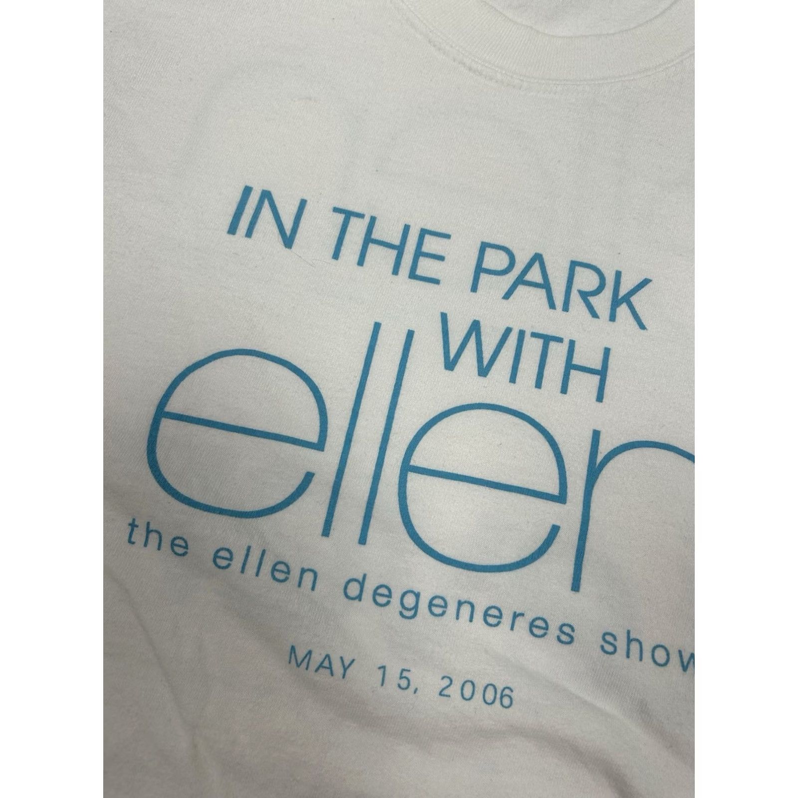 Hanes VINTAGE The Ellen Defenders Show In The Park With Ellen 2006 Promo TV Show Tee XL White Mens Size US XL / EU 56 / 4 - 6 Thumbnail