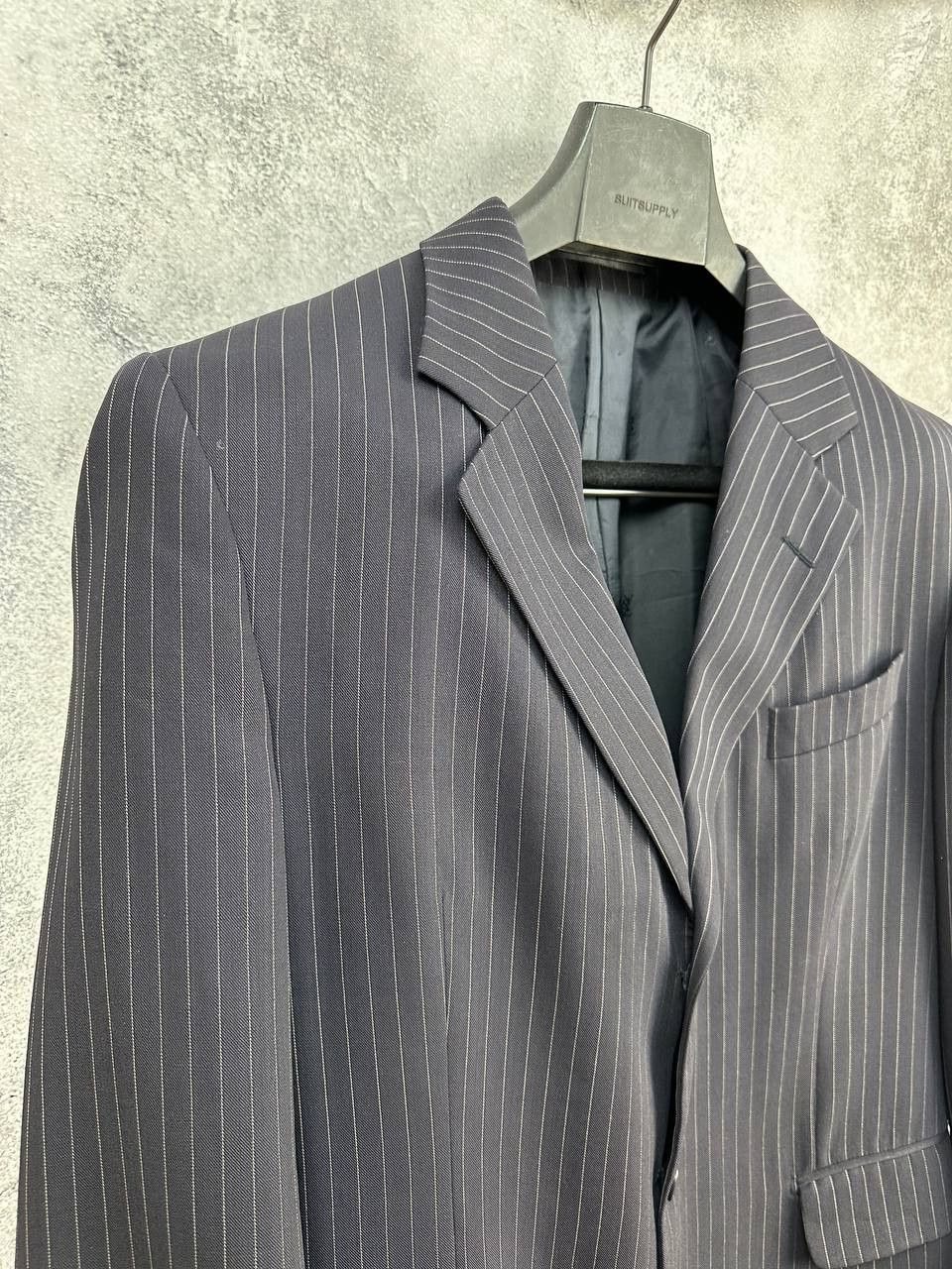Yves Saint Laurent Yves Saint Laurent Pour Homme 90s Pinstripe Pure Wool Blazer Size 52R - 3 Thumbnail