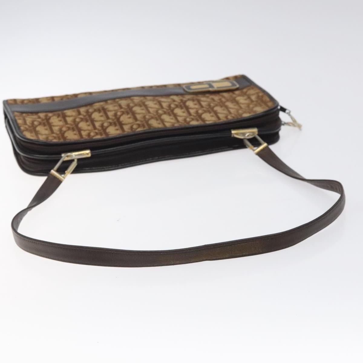 Dior DIOR Trotter Canvas Shoulder Bag Brown Gold Size ONE SIZE - 8 Thumbnail
