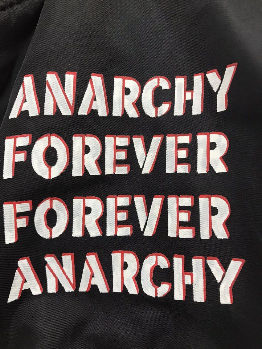 A.F.F.A. × Hiroshi Fujiwara × Jun Takahashi ☠️SOLD☠️AFFA ANARCHYFOREVER FOREVER ANARCHY MA-1 Bomber Jacket Size US XL / EU 56 / 4 - 8 Thumbnail