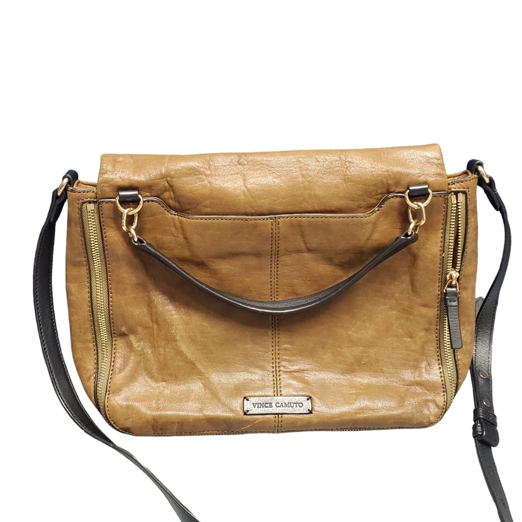Vince Vince Camuto Convertible Bag Brown Adjustable Crossbody Buckle Accent Crossbody Bag Mens Womens? Size ONE SIZE - 5 Thumbnail
