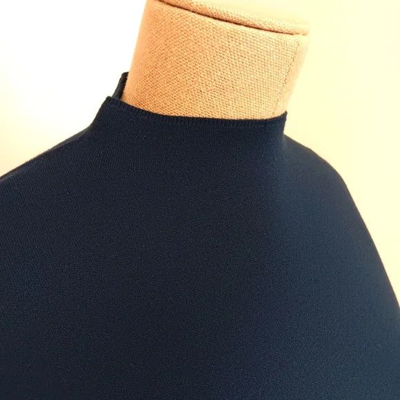 Lafayette 148 LAFAYETTE 148 Responsible Matte Crepe Mockneck Tunic-Lido Bl Size L / US 10 / IT 46 - 11 Thumbnail
