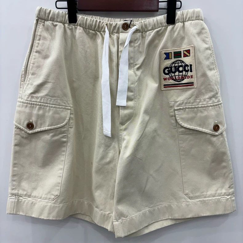 Gucci GucciLetter Logo Printed Elastic Waist Straight Casual Shor Size US 32 / EU 48 - 1 Thumbnail