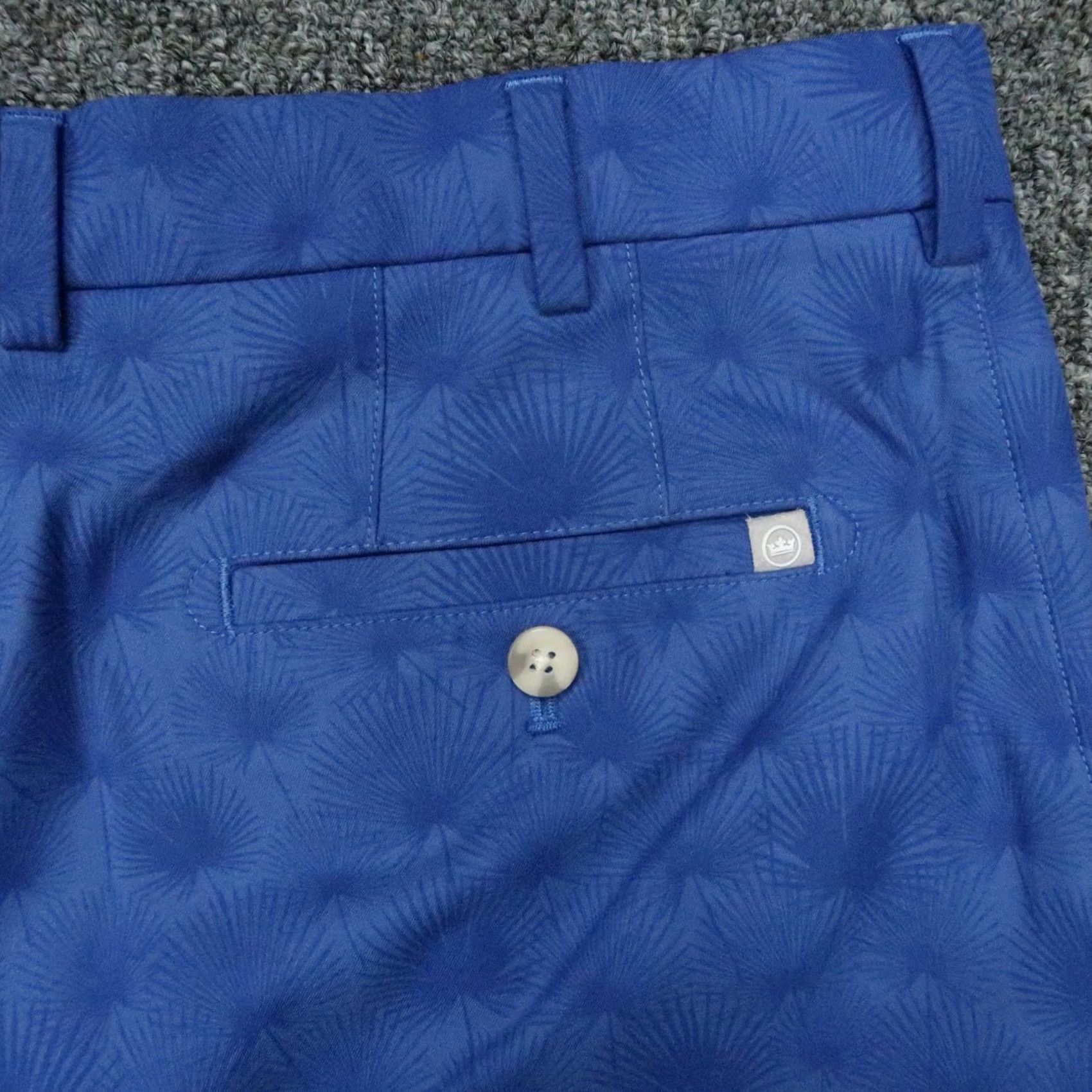 Peter Millar Peter Millar Shorts Mens 36 Blue Carborro Golf Stretch Twill Fan Palm Size US 36 / EU 52 - 5 Thumbnail