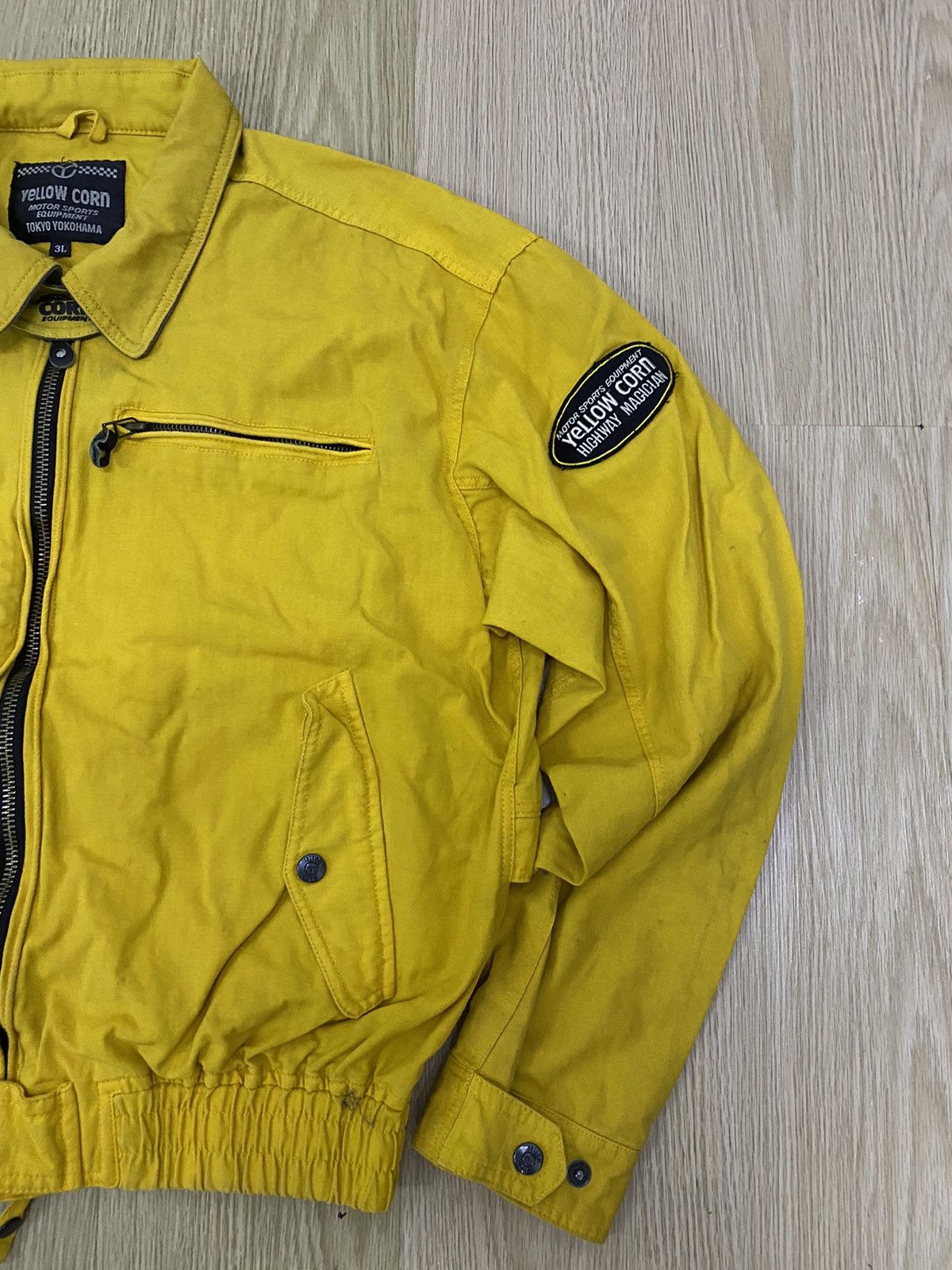 Vintage Yellow corn motorsport sledgehammers racing jacket