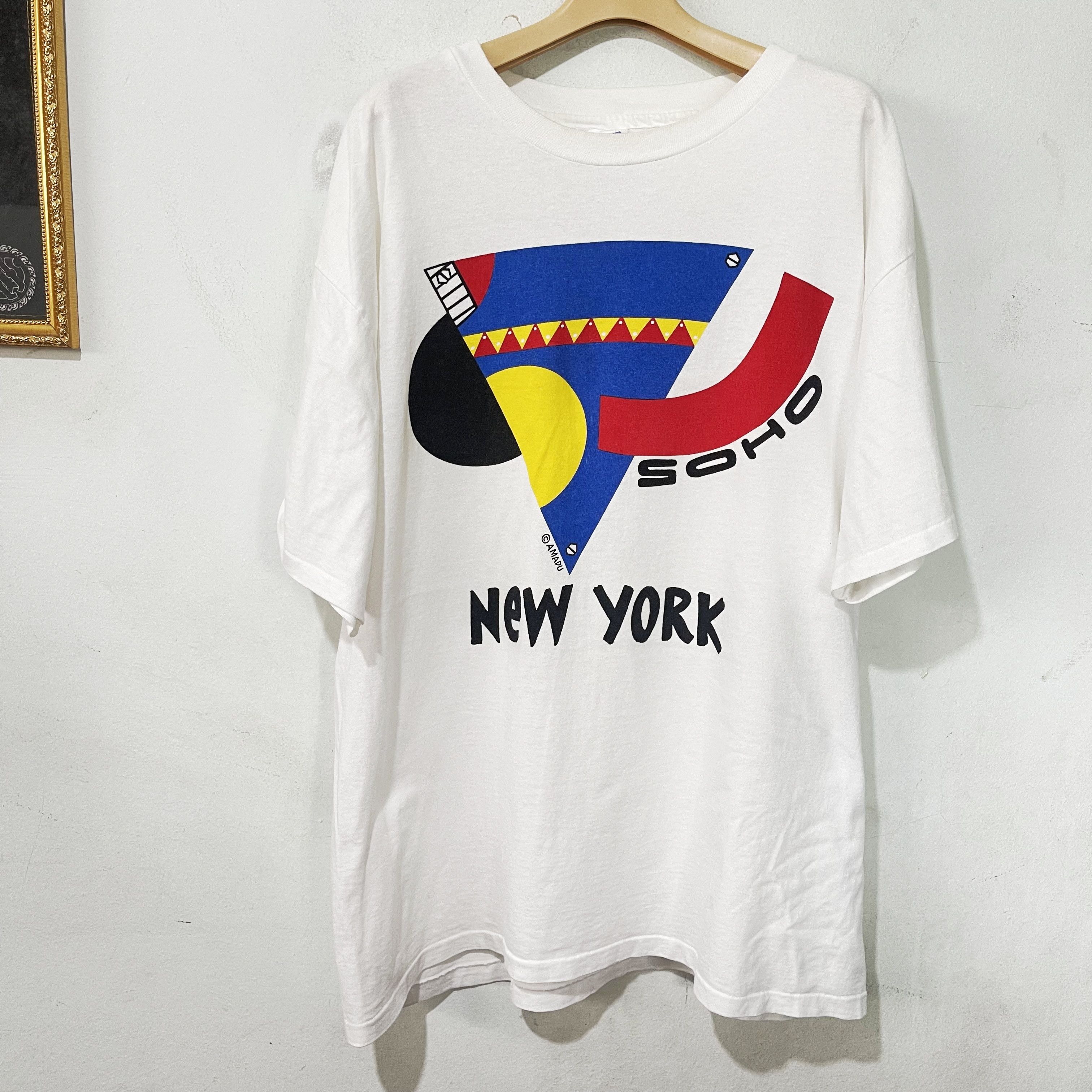 Vintage Vintage 90s SoHo New York T-Shirt Size US XL / EU 56 / 4 - 1 Thumbnail