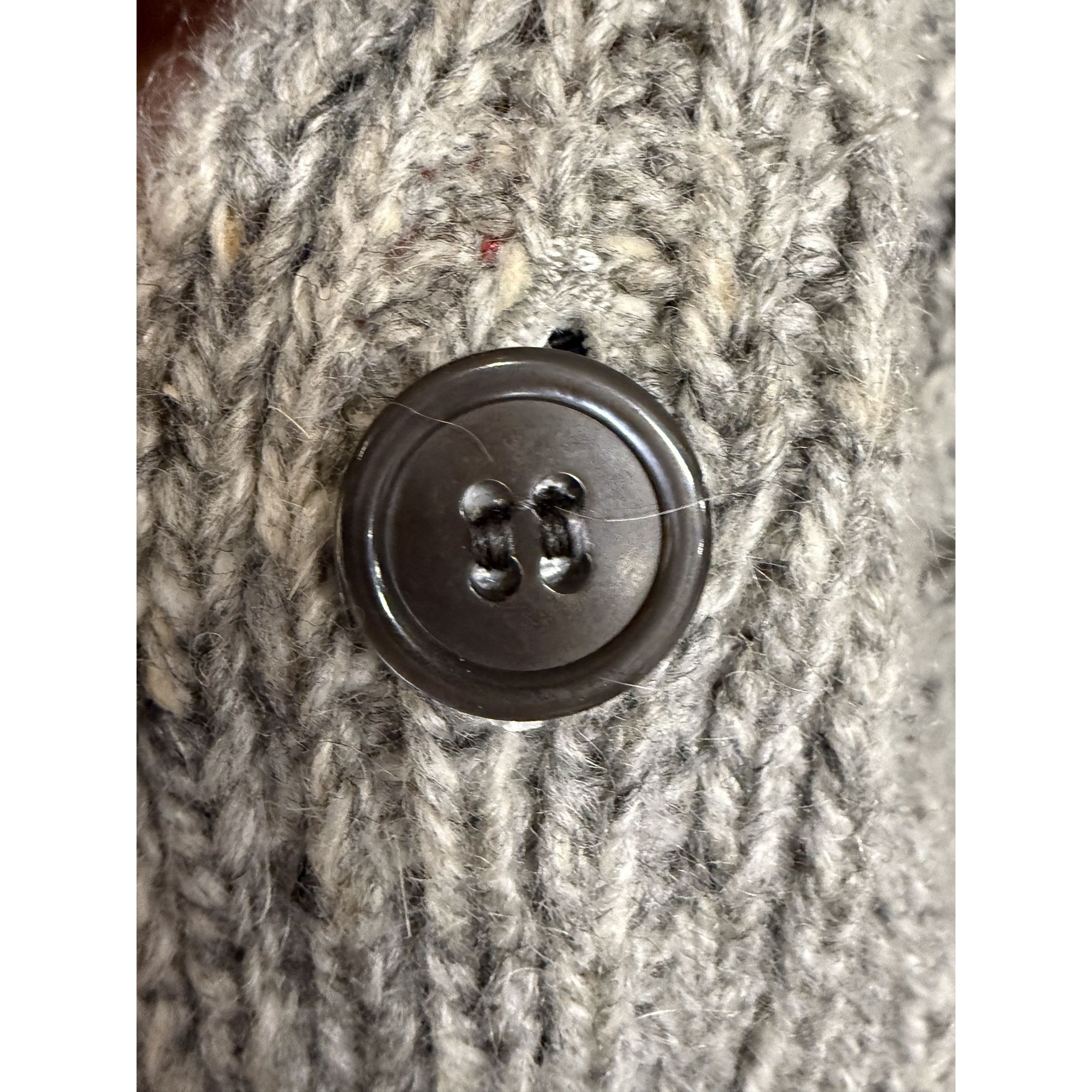 Thom Browne Thom Browne Gray Cable Knit Wool Cardigan With Signature Str Size XXS / US 00 / IT 34 - 13 Thumbnail