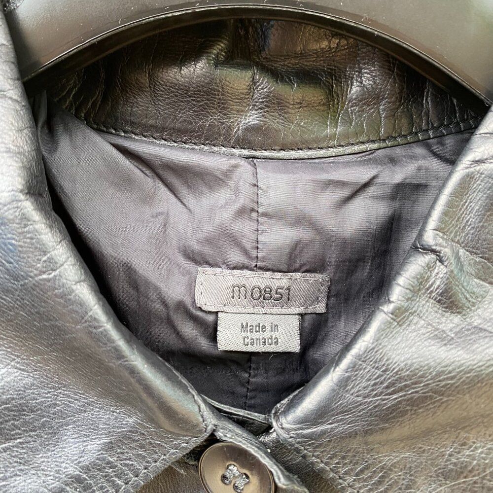 M0851 × Vintage Vintage 90s M0851 Genuine Leather Designer Jacket Small Bla Size S / US 4 / IT 40 - 8 Thumbnail