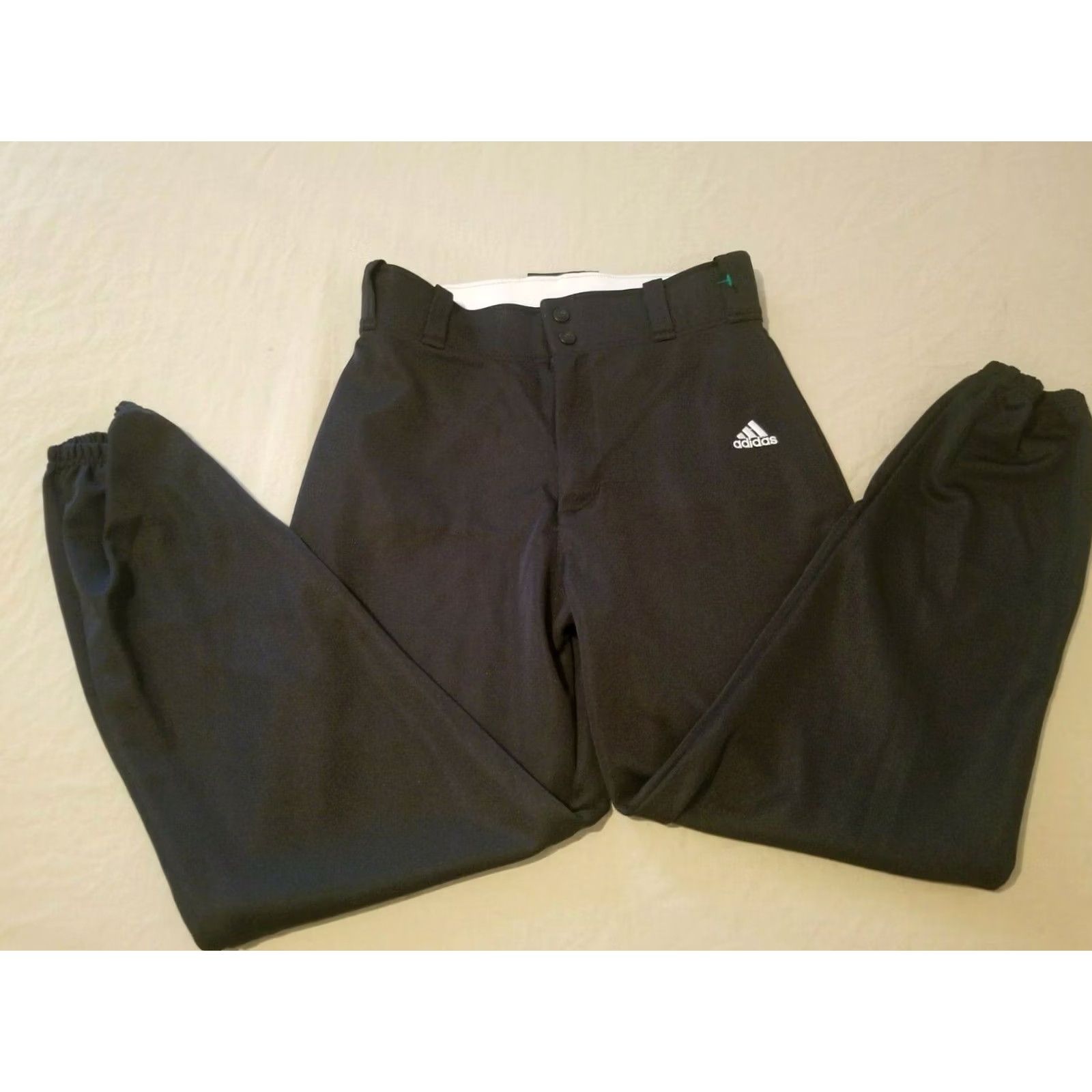 Adidas adidas Pants Mens M Black Athletic Gym Workout Size US 31 - 2 Thumbnail