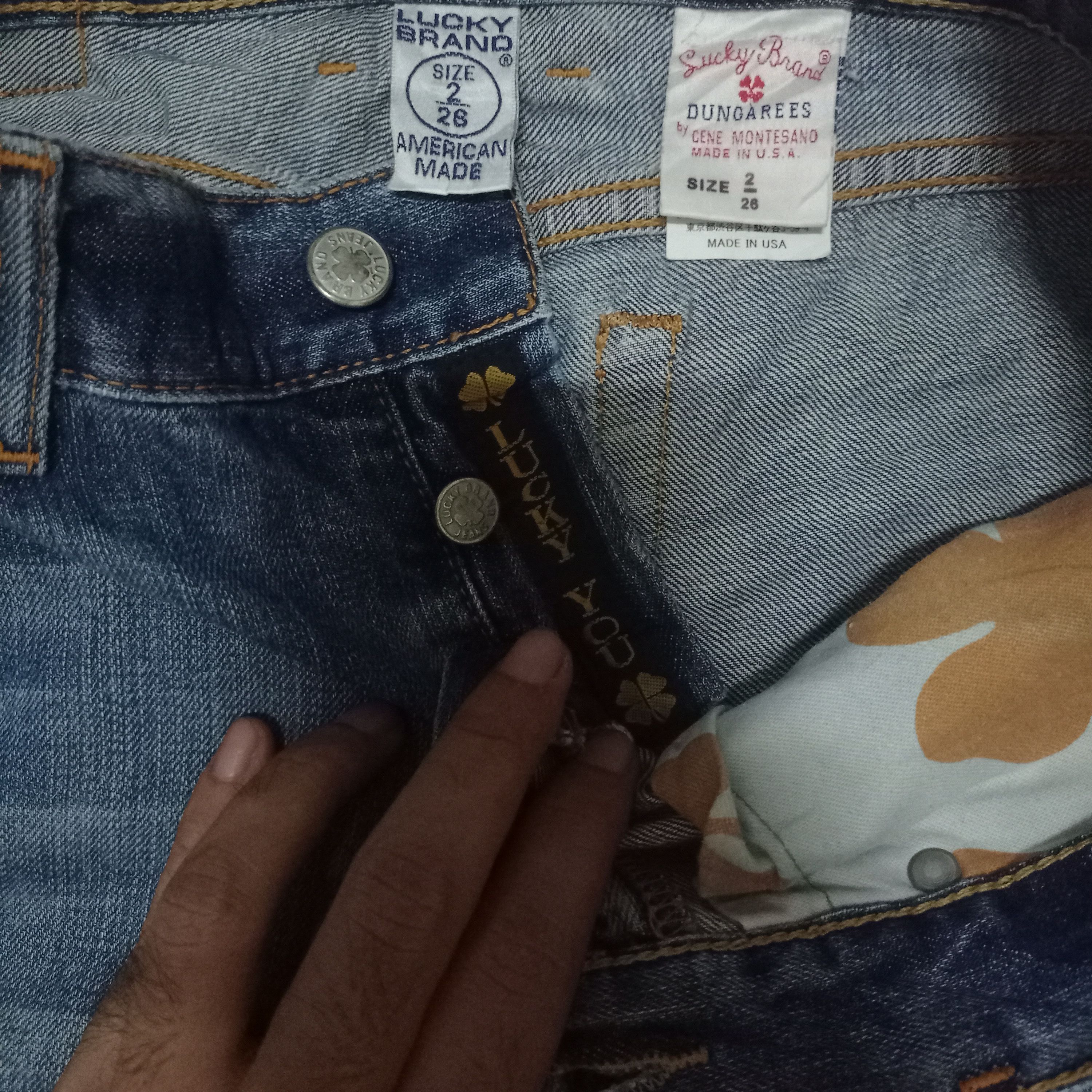 Lucky Brand Vintage Lucky Brand Blue Wash Distressed Flare Jeans 30x30 Size US 30 / EU 46 - 3 Thumbnail