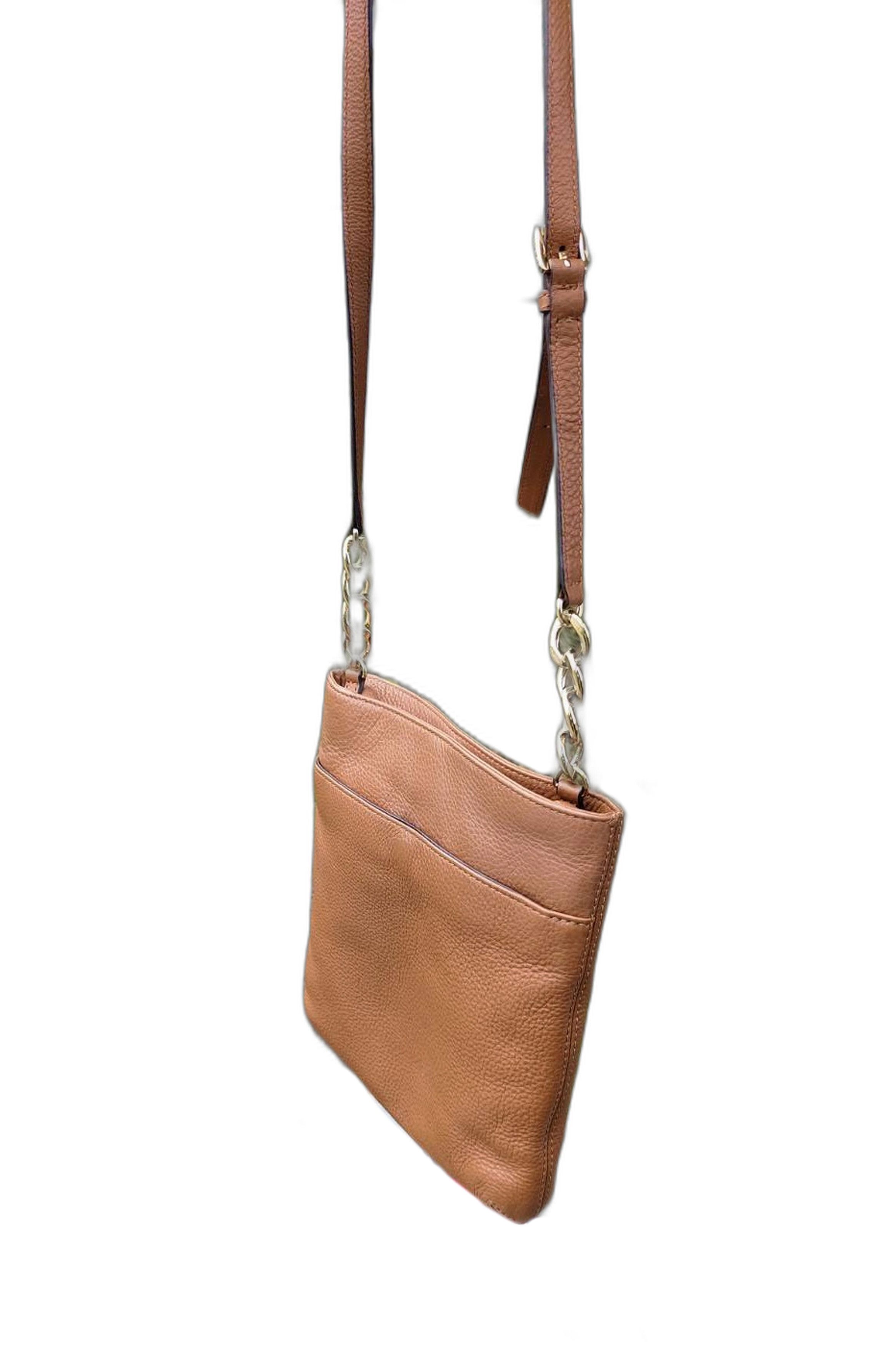 Michael Kors Michael Kors Hamilton Crossbody Bag Gold Chain Brown Leather Size ONE SIZE - 4 Thumbnail