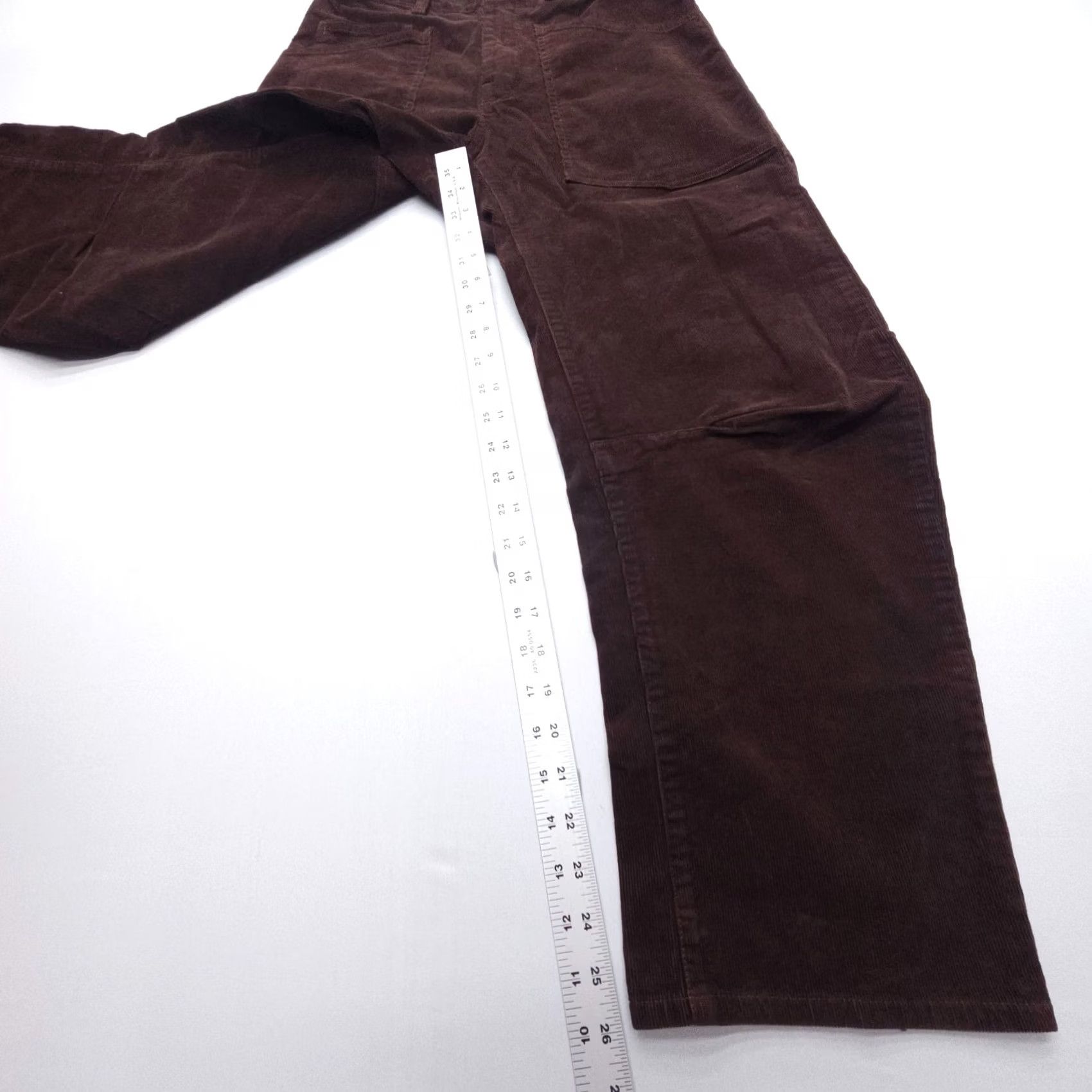 Nili Lotan Nili Lotan Shon Pants Womens 00 Espresso Corduroy High Rise Wide-Leg EUC Brown Cotton Blend Regular 26in Inseam Fashion Pants Womens Size 24" / US 00 / IT 34 - 6 Thumbnail