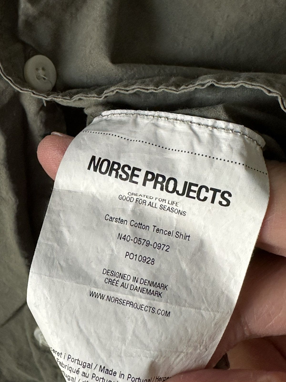 Norse Projects Carsten cotton tensel shirt Size US M / EU 48-50 / 2 - 3 Thumbnail