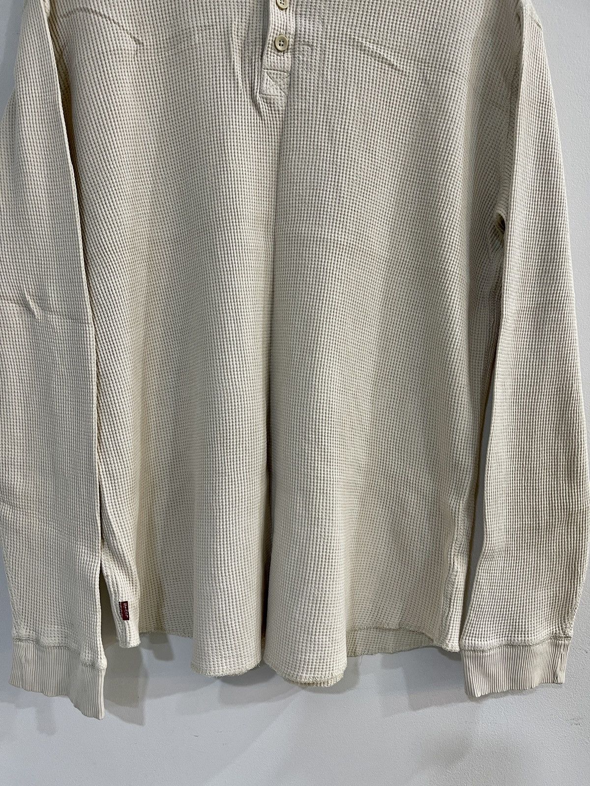 Levi's VINTAGE LEVIS COTTON LONG SLEEVE HENLEY SHIRT OATMEAL BROWN Size US XXL / EU 58 / 5 - 5 Thumbnail