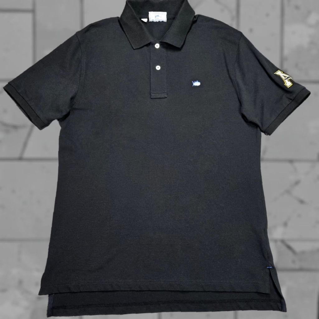 Southern Tide Southern Tide SkipJack Polo Shirt Men L Black Short Sleeve Counterpart: Appalachian State Embroidered Logo Polo Shirt Size US L / EU 52-54 / 3 - 1 Thumbnail