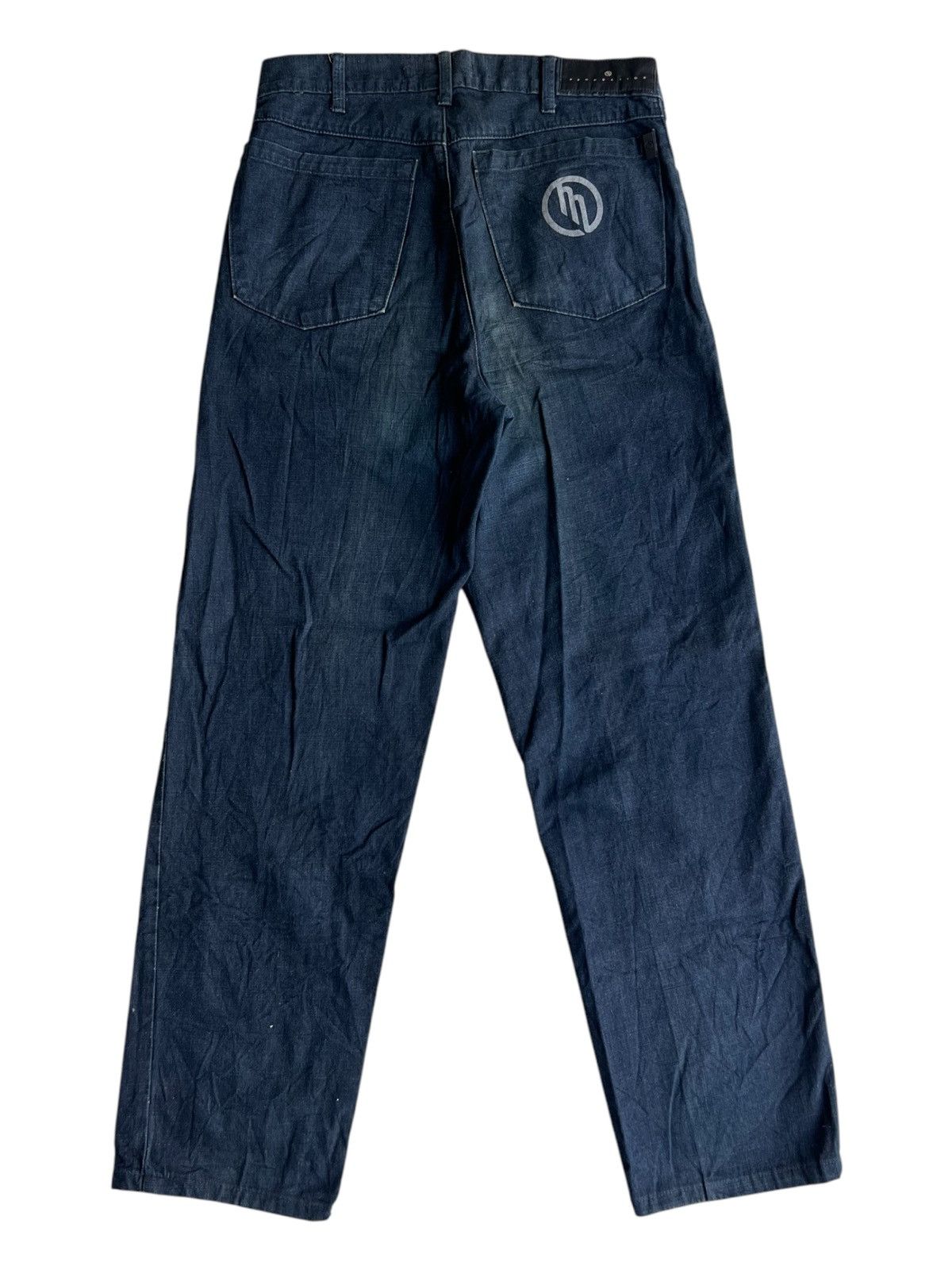 C.P. Company × Massimo Osti × Stone Island Vintage 1980s Massimo Osti ™️ Logo Baggy Denim Jeans Archive Size US 29 - 2 Thumbnail