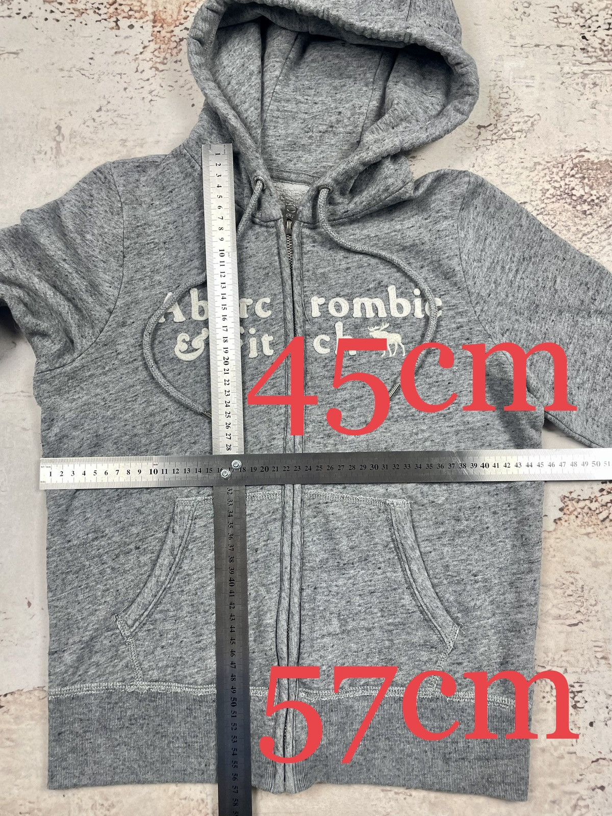 Abercrombie & Fitch Abercrombie & Fitch S Zip Hoodie Gray Old Money Classic G Size S / US 4 / IT 40 - 7 Thumbnail