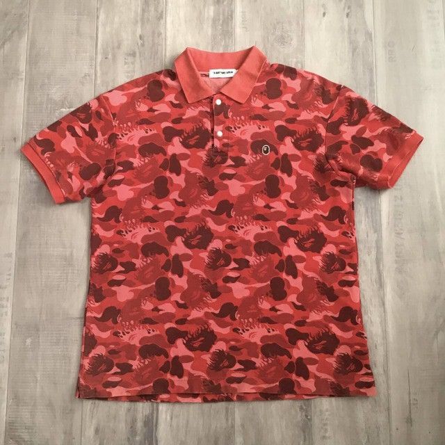 Bape × Nigo BAPE Red Fire camo Polo Shirt a bathing ape flame NIGO Size US L / EU 52-54 / 3 - 1 Thumbnail