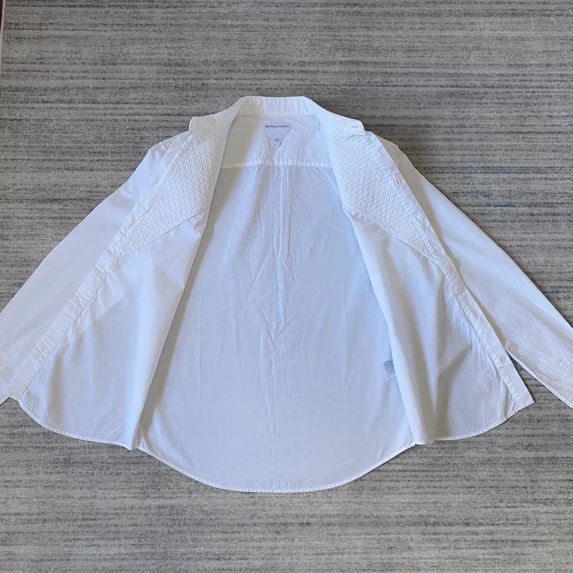 Bottega Veneta Bottega Veneta Chest Knit Intrecciato White Shirt Size 46 Size US S / EU 44-46 / 1 - 4 Thumbnail
