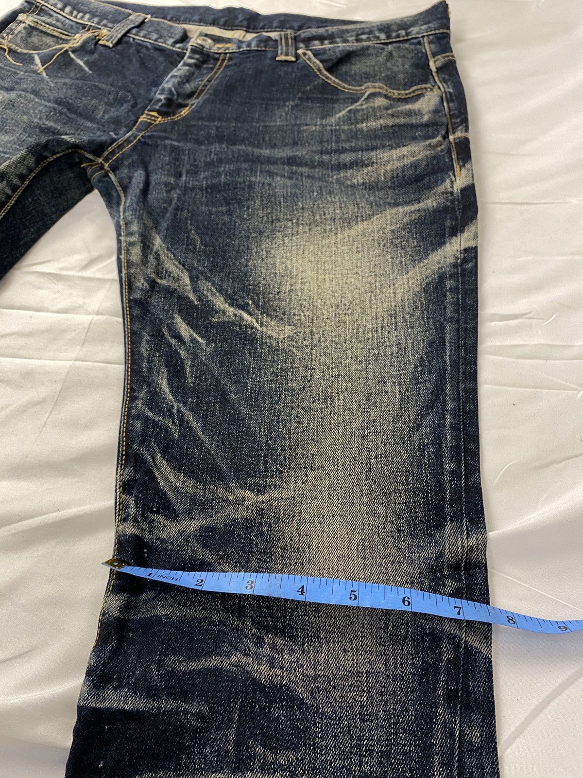 Tornado Mart Tornado Mart Wisker Washed Twisted Spiral Flared Style Denim Size US 34 / EU 50 - 21 Thumbnail