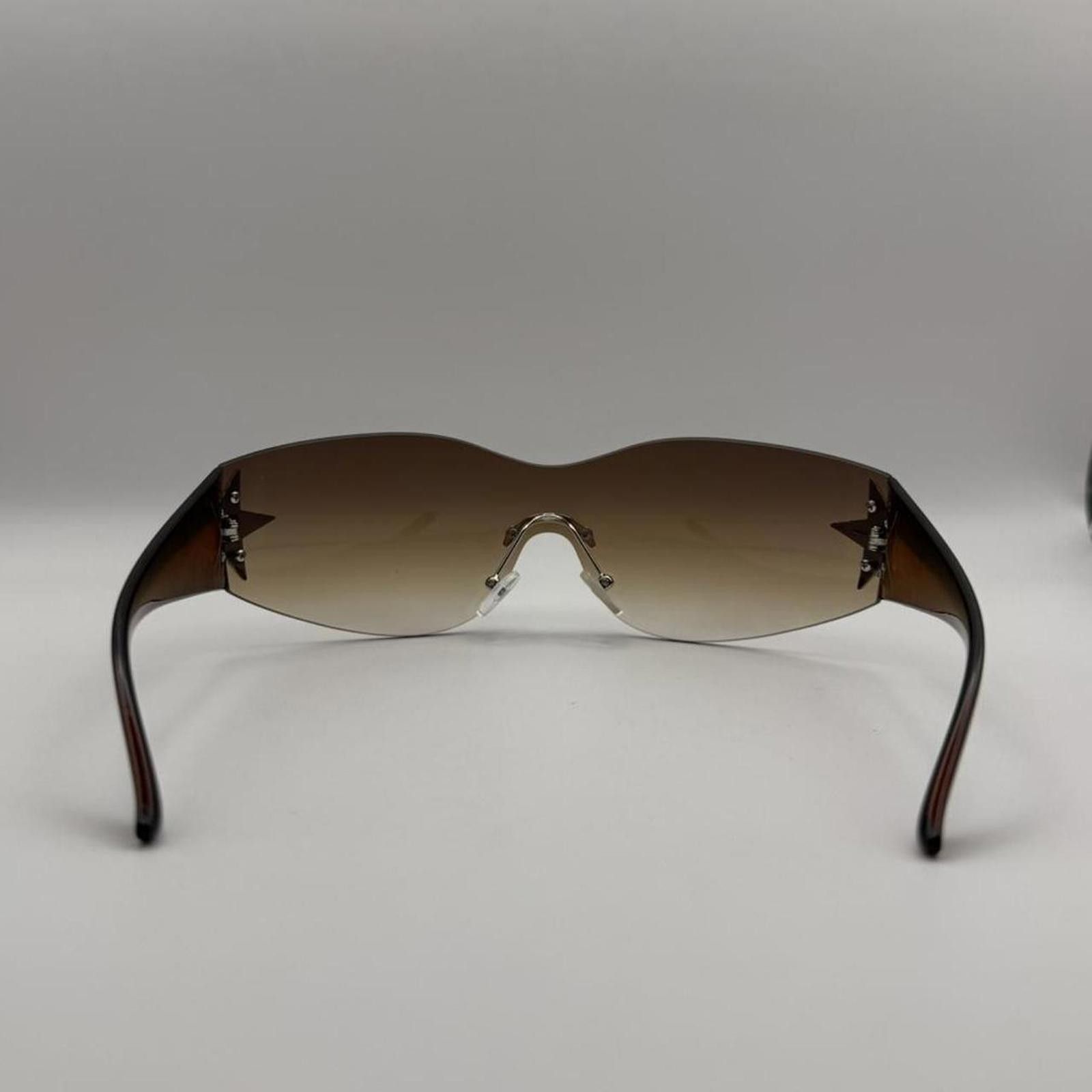 Other y2k 2000s vintage style brown tea frameless star sunglasses Size ONE SIZE - 3 Thumbnail