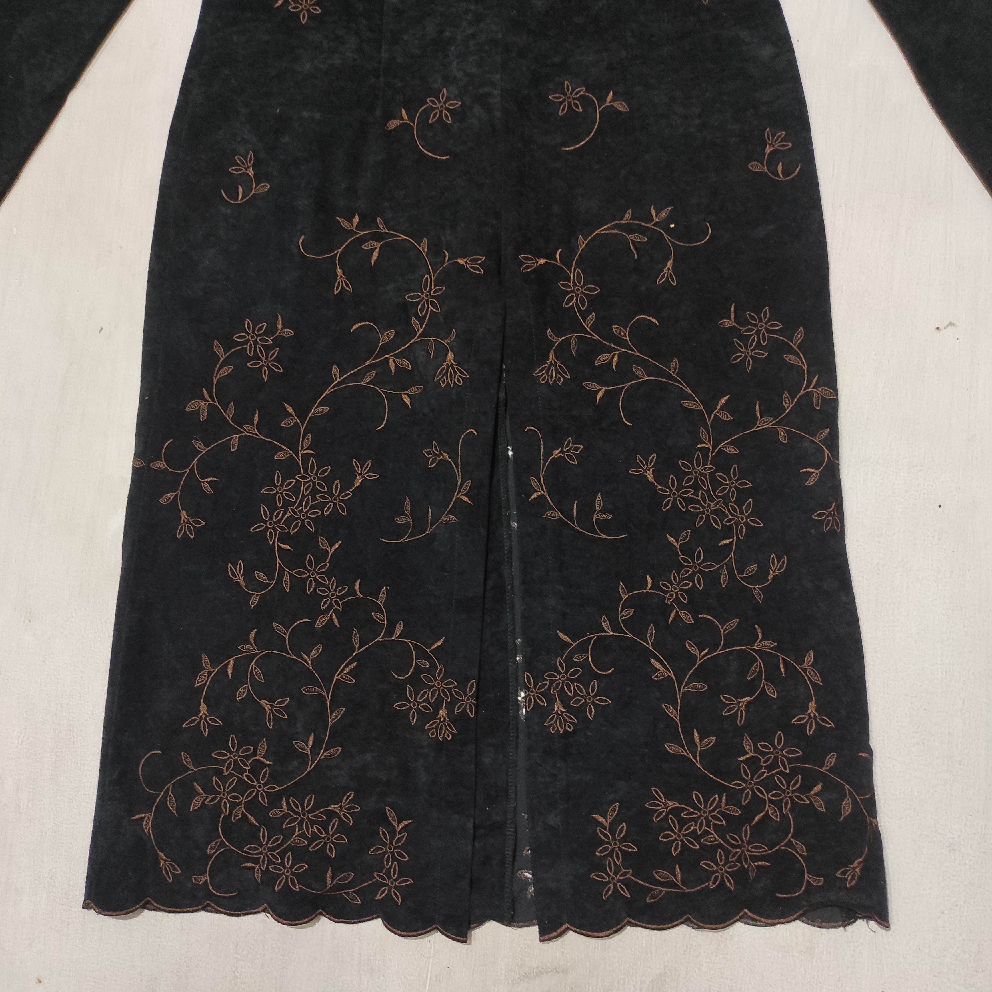 Vintage Vintage Flower Circle Embroidered Long Blazer Size M / US 6-8 / IT 42-44 - 18 Thumbnail