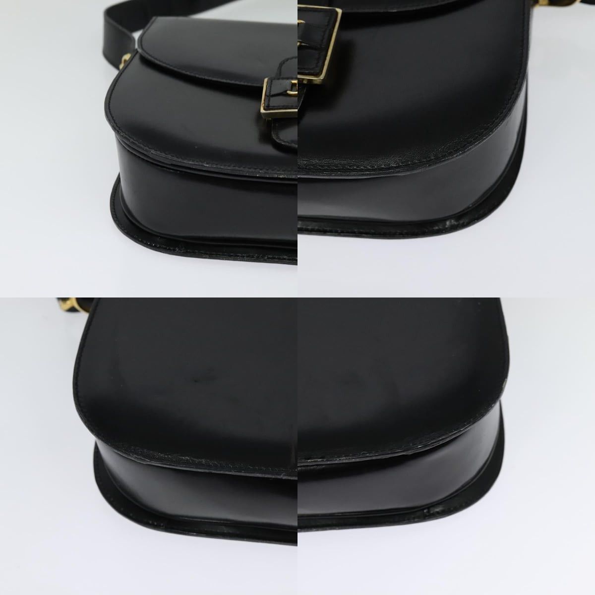 Celine CELINE Sulky Shoulder Bag Leather Black Gold Size ONE SIZE - 10 Thumbnail
