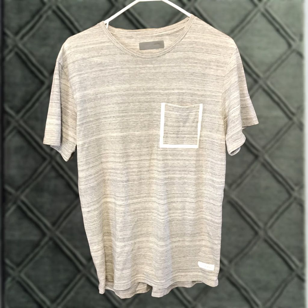 Vintage On The Byas Shirt Mens M Gray Adult Pocket white Men heathered Size US M / EU 48-50 / 2 - 1 Thumbnail