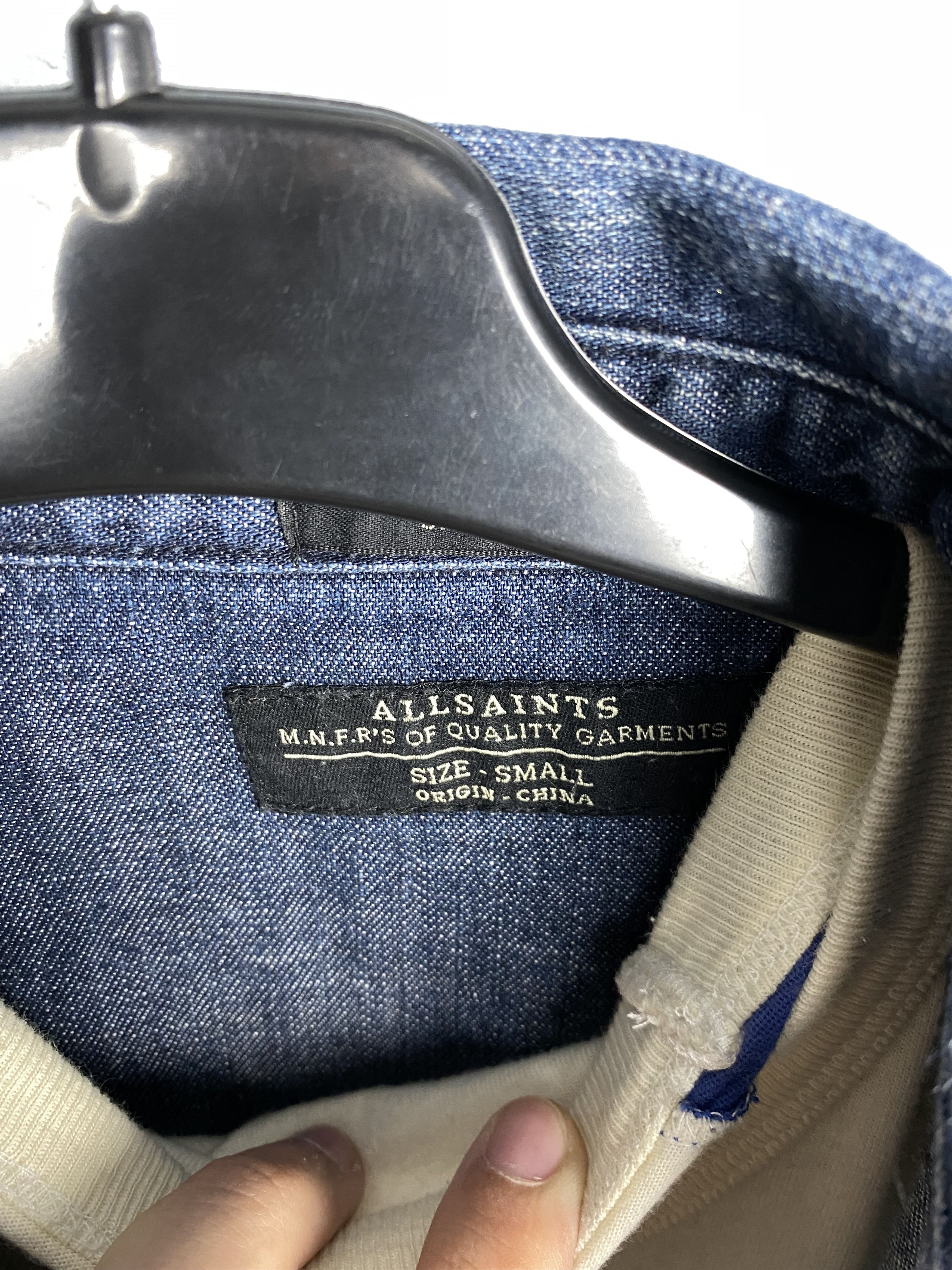 Allsaints Allsaints Miya Vintage Mens Denim Shirt Y2K Jeans Size US S / EU 44-46 / 1 - 2 Thumbnail