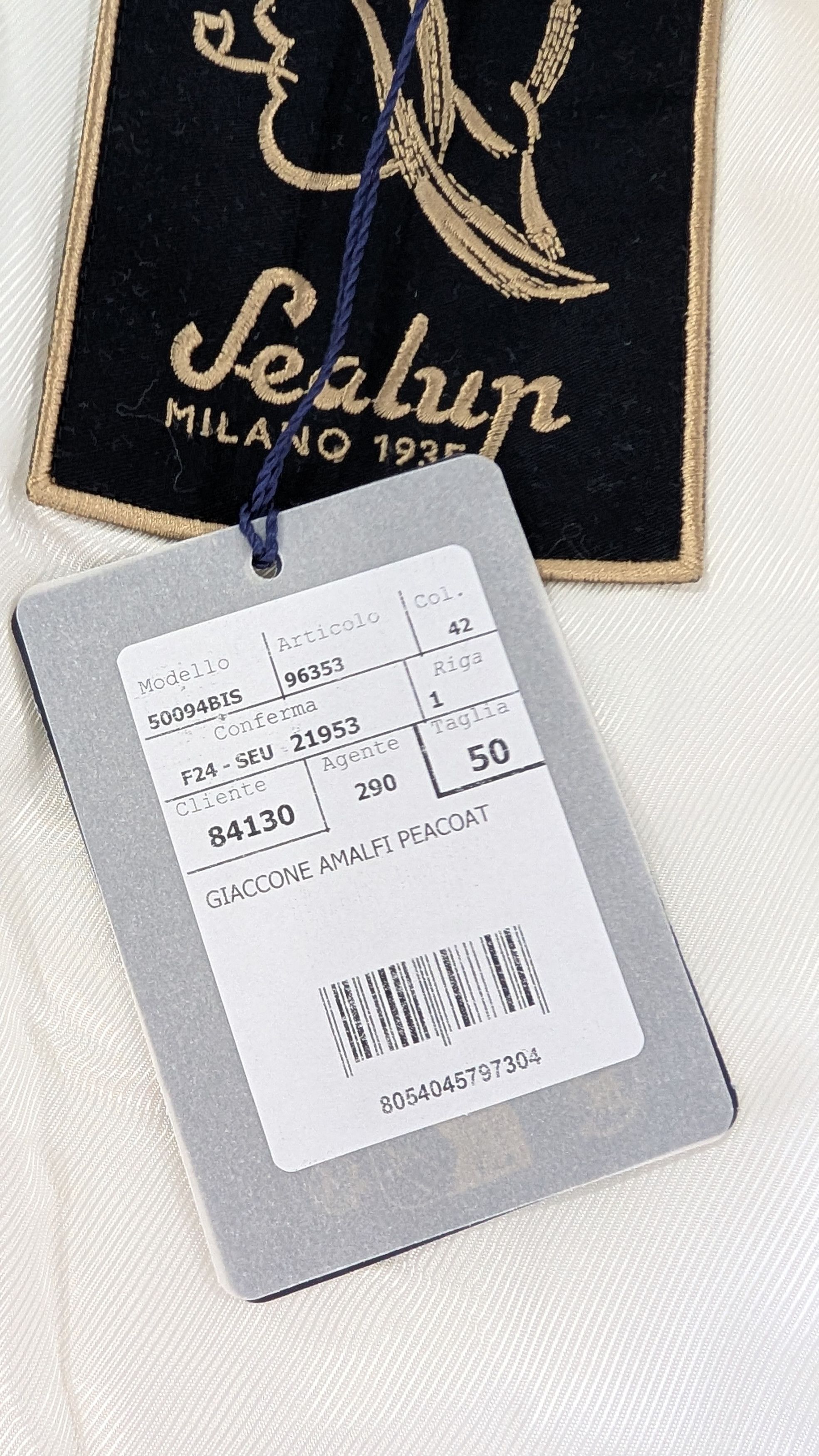 Sealup Sealup Amalfi Peacoat Ivory Corduroy Size 50 L Italy Size US M / EU 48-50 / 2 - 7 Thumbnail