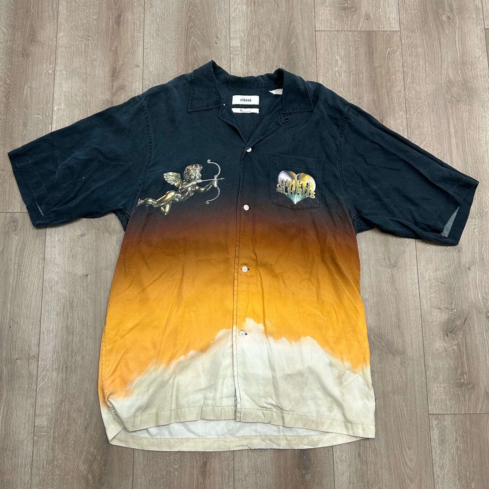 Elhaus Elhaus Champion Lover Angel Cupid button Up Shirt Size XL B7 Size US XL / EU 56 / 4 - 1 Thumbnail