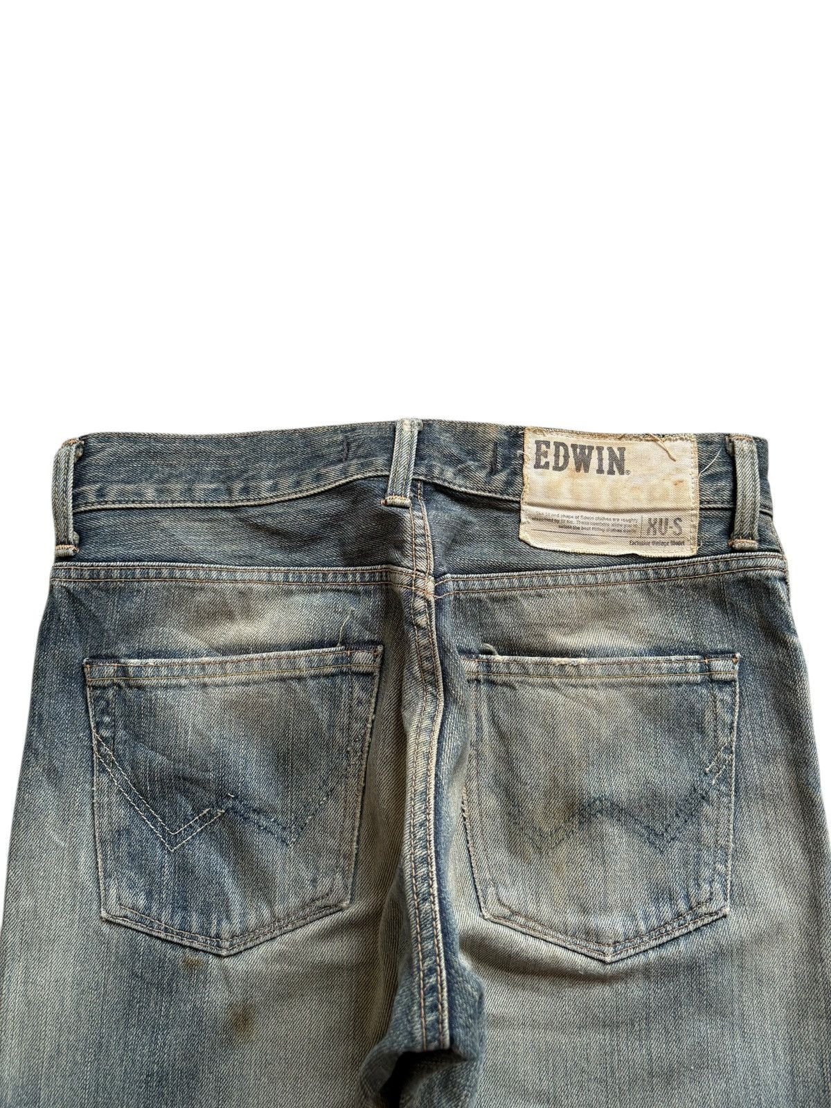 Edwin × Japanese Brand Exclusive Vintage Japanese Edwin Mud Wash Baggy Jeans Size US 30 / EU 46 - 8 Thumbnail