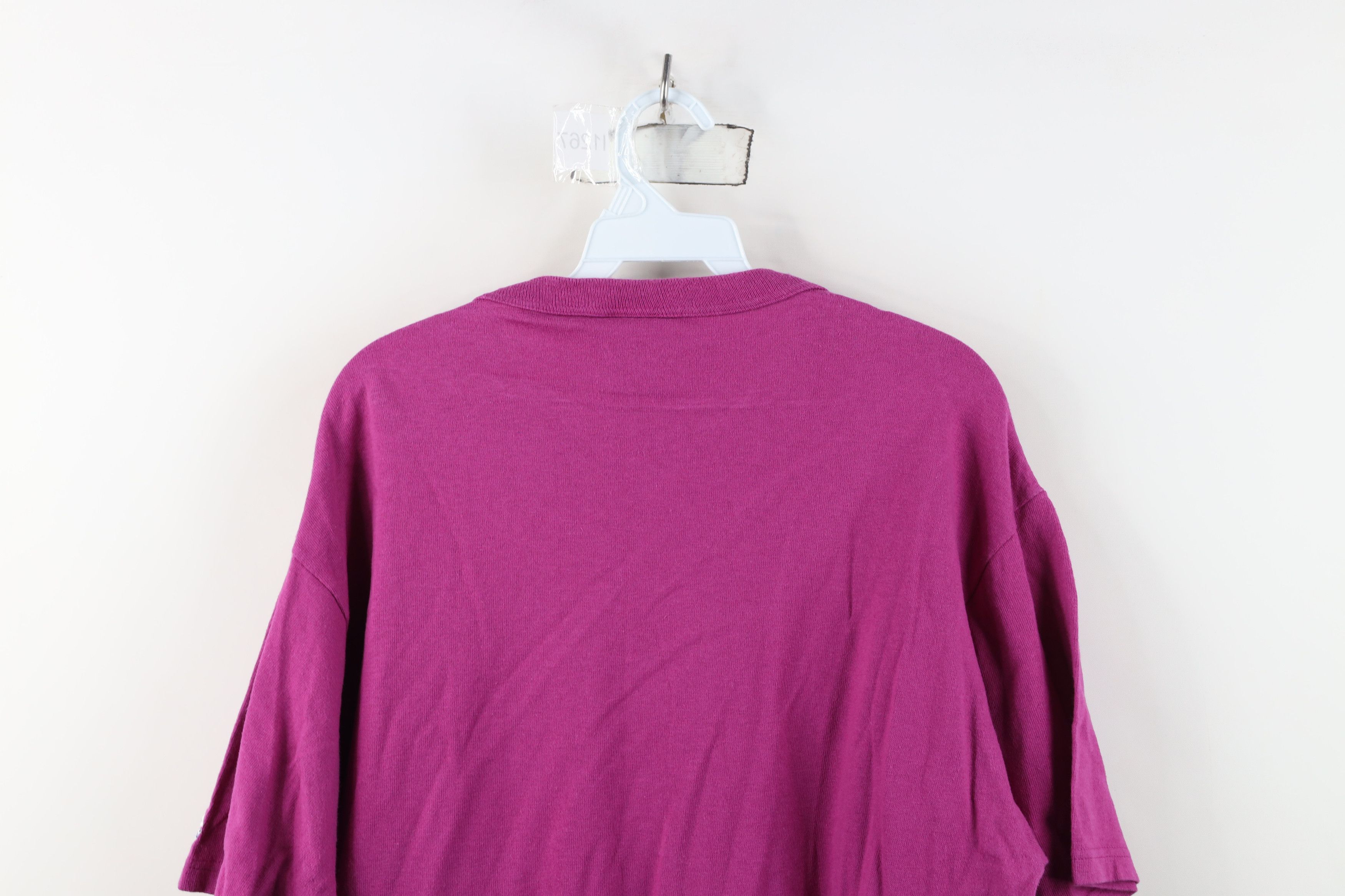 Champion Vintage 90s Champion Spell Cotton Jersey Knit T-Shirt Pink Size US L / EU 52-54 / 3 - 13 Thumbnail