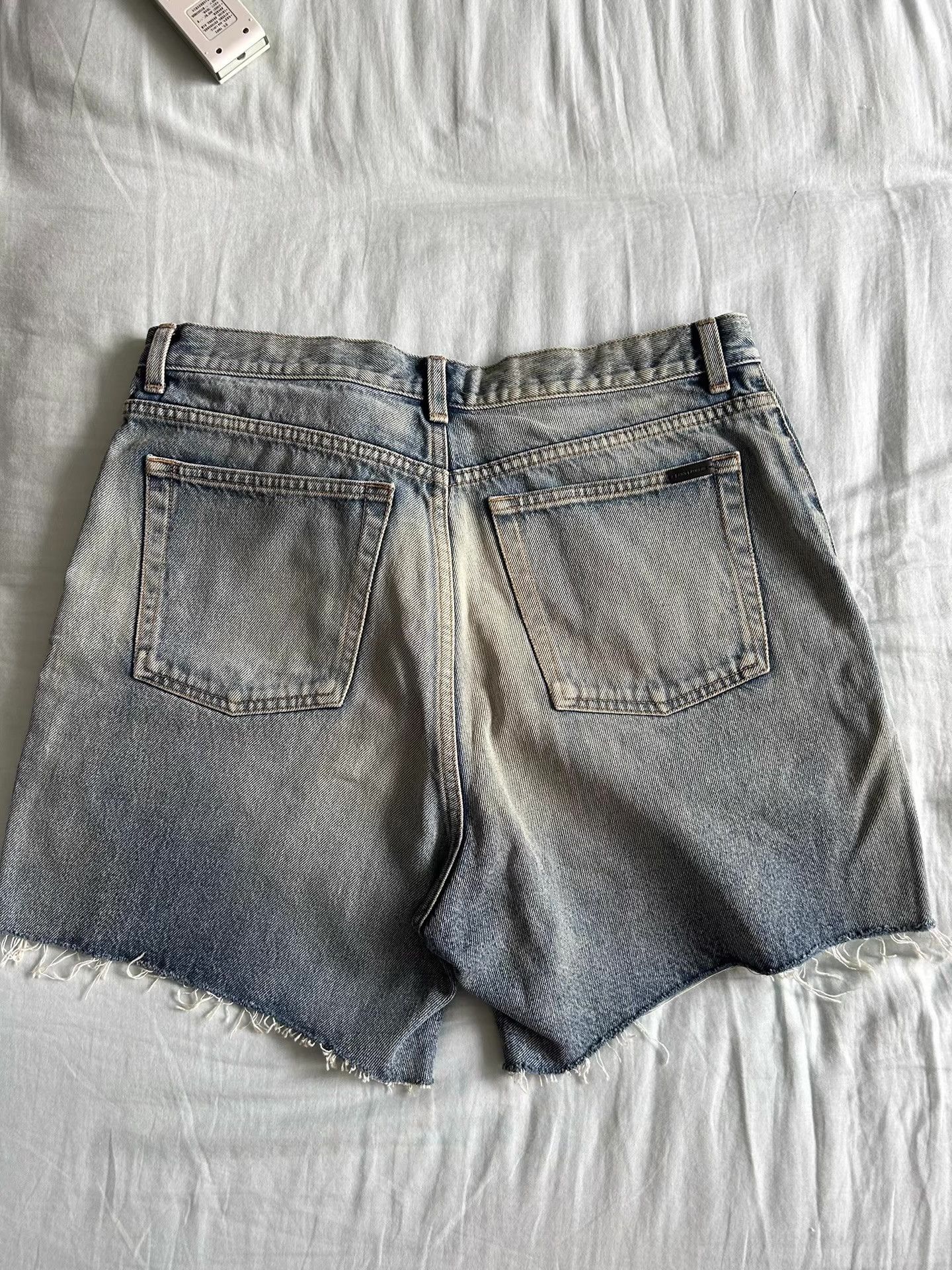 Saint Laurent Paris Saint Laurent SLP Slash & Cat Whisker Denim Shorts Ｑ23 Size US 34 / EU 50 - 3 Thumbnail