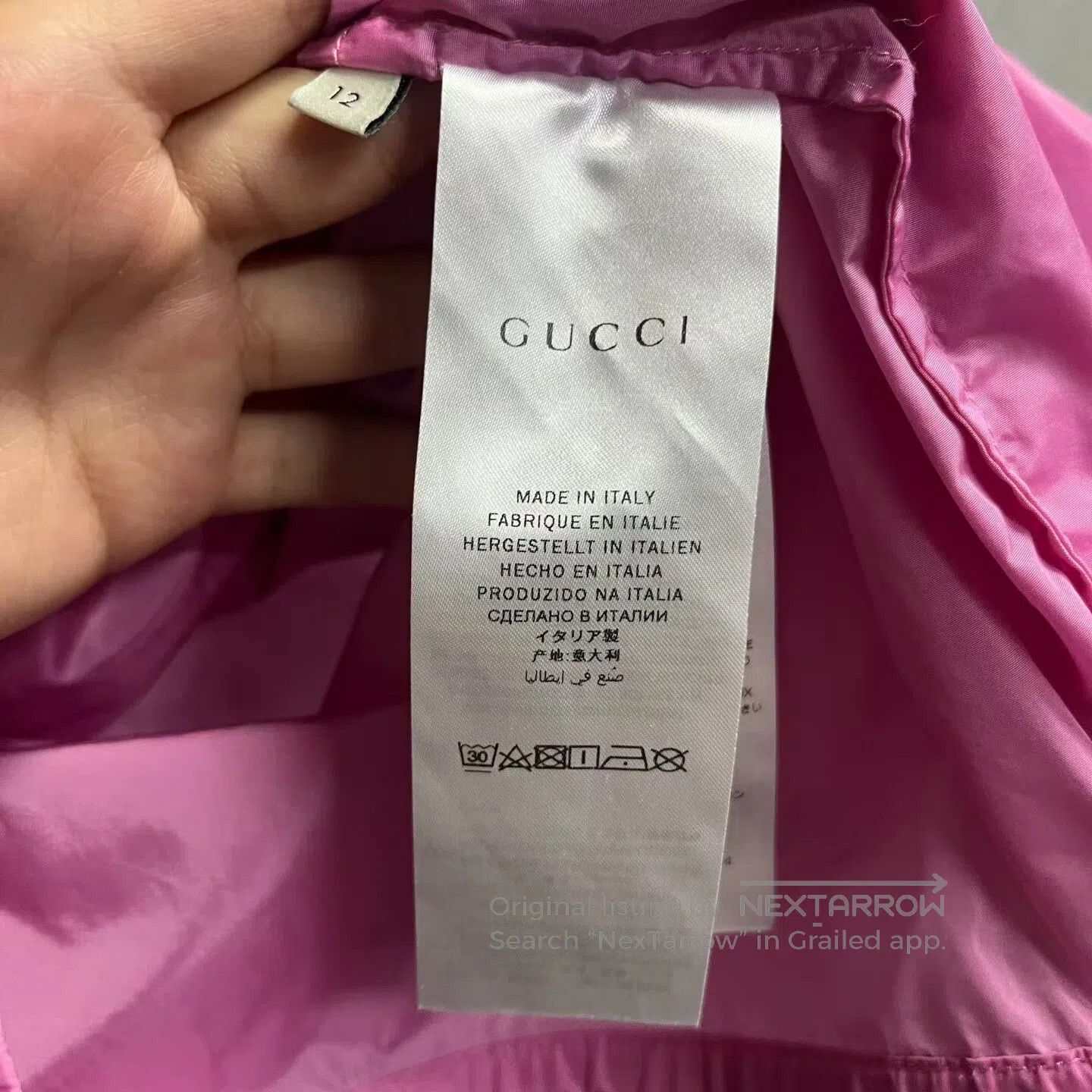 Gucci Guicci size 12Y Pink logo-printed zipper long-sleeved hoode Size L / US 10 / IT 46 - 3 Thumbnail