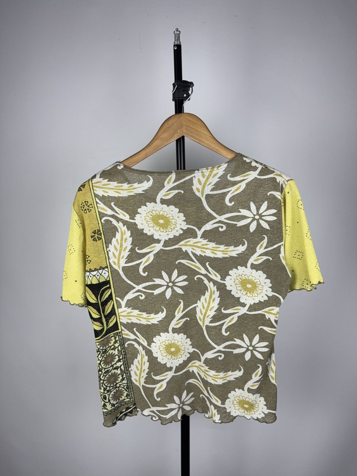 Other 90s Avant-Garde Ethnic Mesh Tee Gaultier Style Buddha Print Size M / US 6-8 / IT 42-44 - 4 Thumbnail