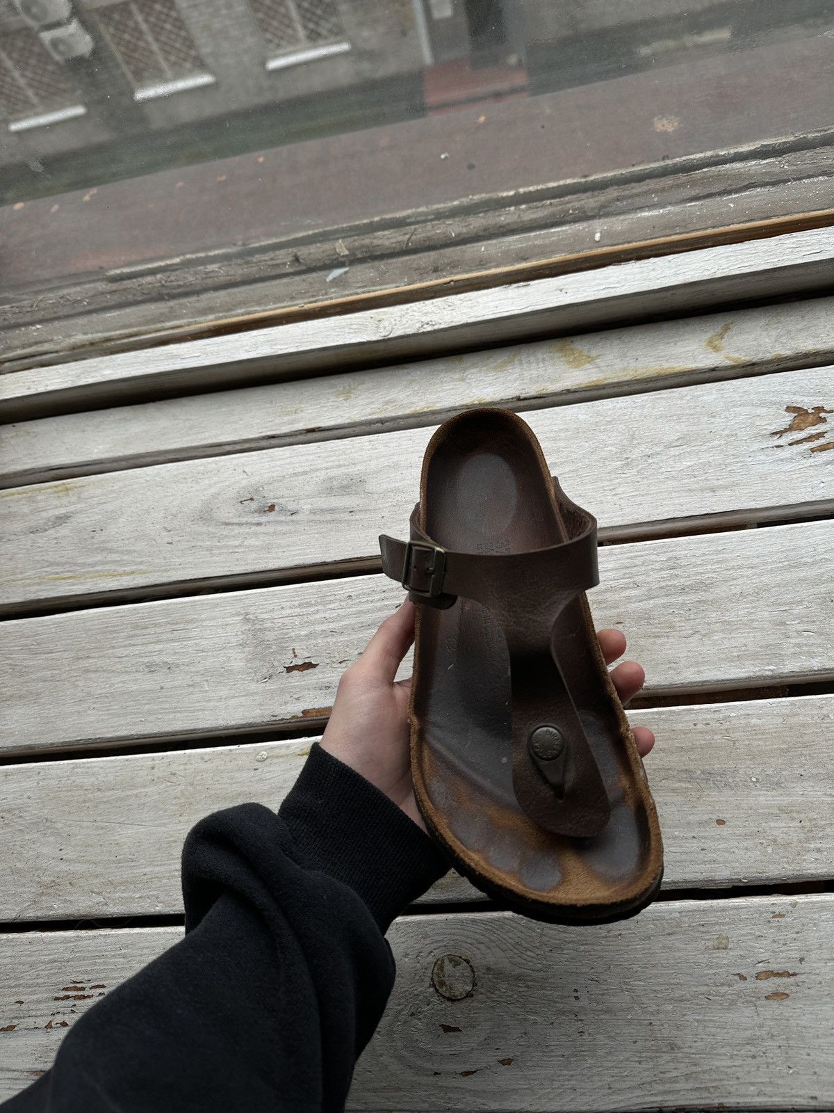 Birkenstock VNTG🚨 BIRKENSTOCK BROWN LUXURY Y2K RARE WOMEN SLIDES Size US 7 / IT 37 - 3 Thumbnail
