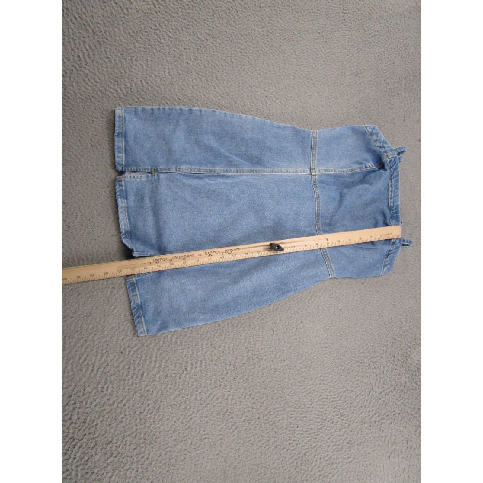 Aeropostale Aeropostale Womens XS Denim Sleeveless Dress Blue Jean Y2K Cottagecore Square Neck Cotton Spandex Denim Dress Casual Summer Spring Size 26" / US 2 / IT 38 - 5 Thumbnail