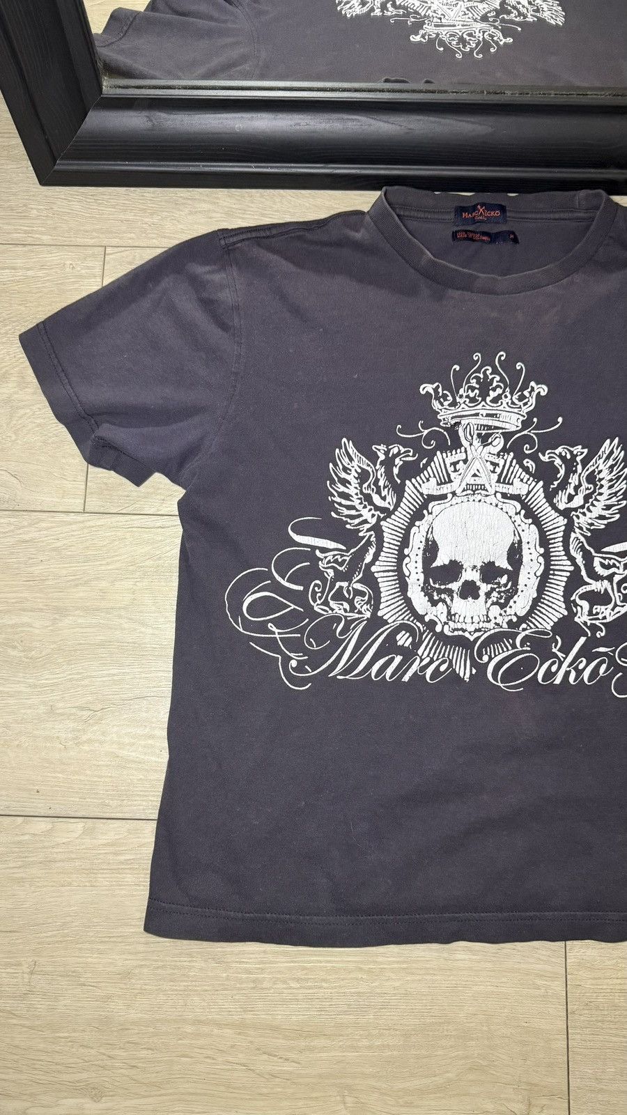 Ecko Unltd. Y2K Women’s 2000s Marc Ecko Skull Gothic / Grunge Shirt Size M / US 6-8 / IT 42-44 - 2 Thumbnail