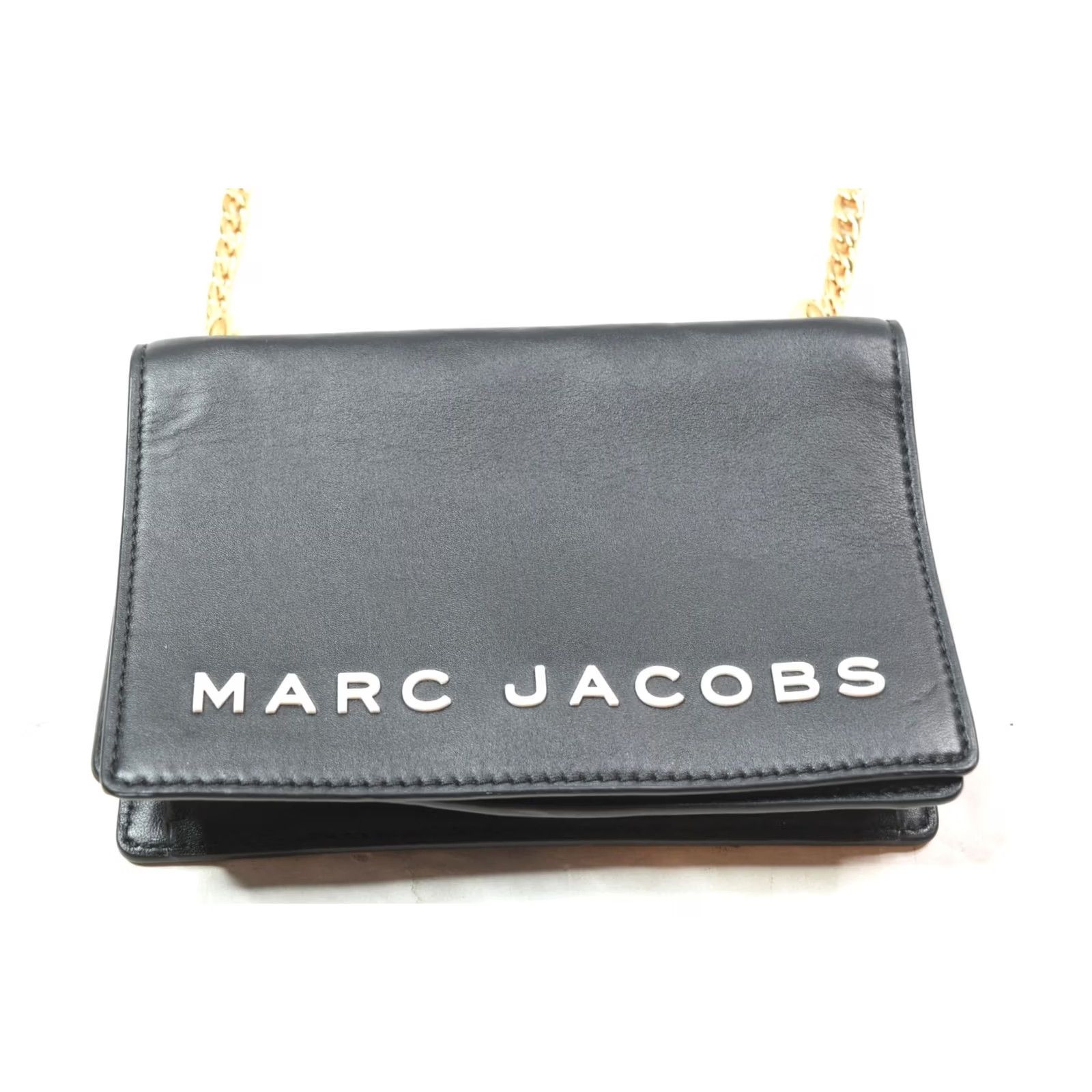 Marc Jacobs Marc Jacobs Shoulder Bag Mini Black Leather Gold Chain Essentials Womens Size ONE SIZE - 2 Thumbnail