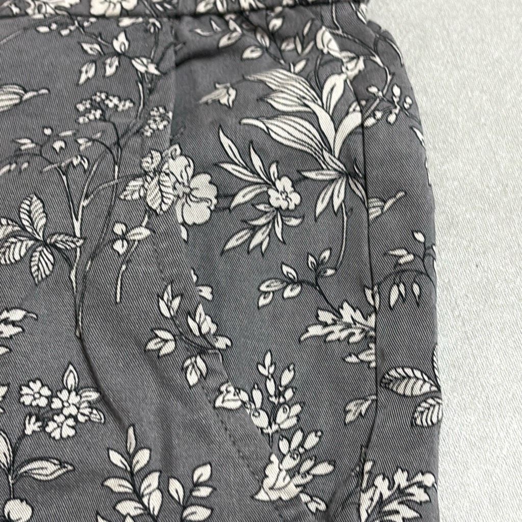 Gap Gap Womens Large Gray Floral Print Pull On Elastic Waist Hig Size 32" / US 10 / IT 46 - 5 Thumbnail
