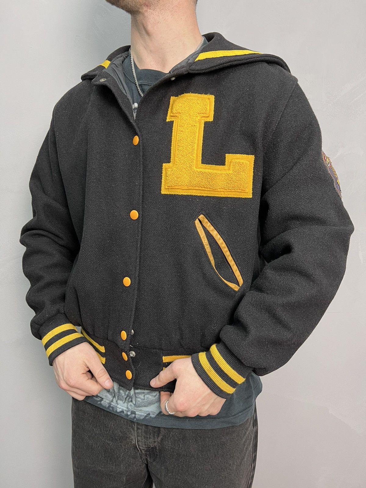 Delong Vintage Delong Wool Varsity jacket AMERICANA Size US M / EU 48-50 / 2 - 1 Thumbnail