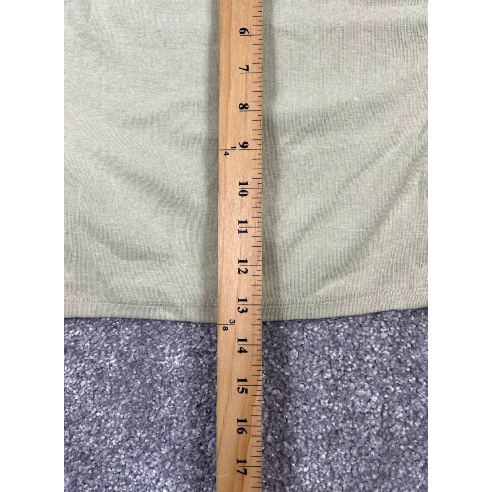Zara Zara Shirt Womens Medium Green Cotton Blend Knit Crop Top Size M / US 6-8 / IT 42-44 - 8 Thumbnail