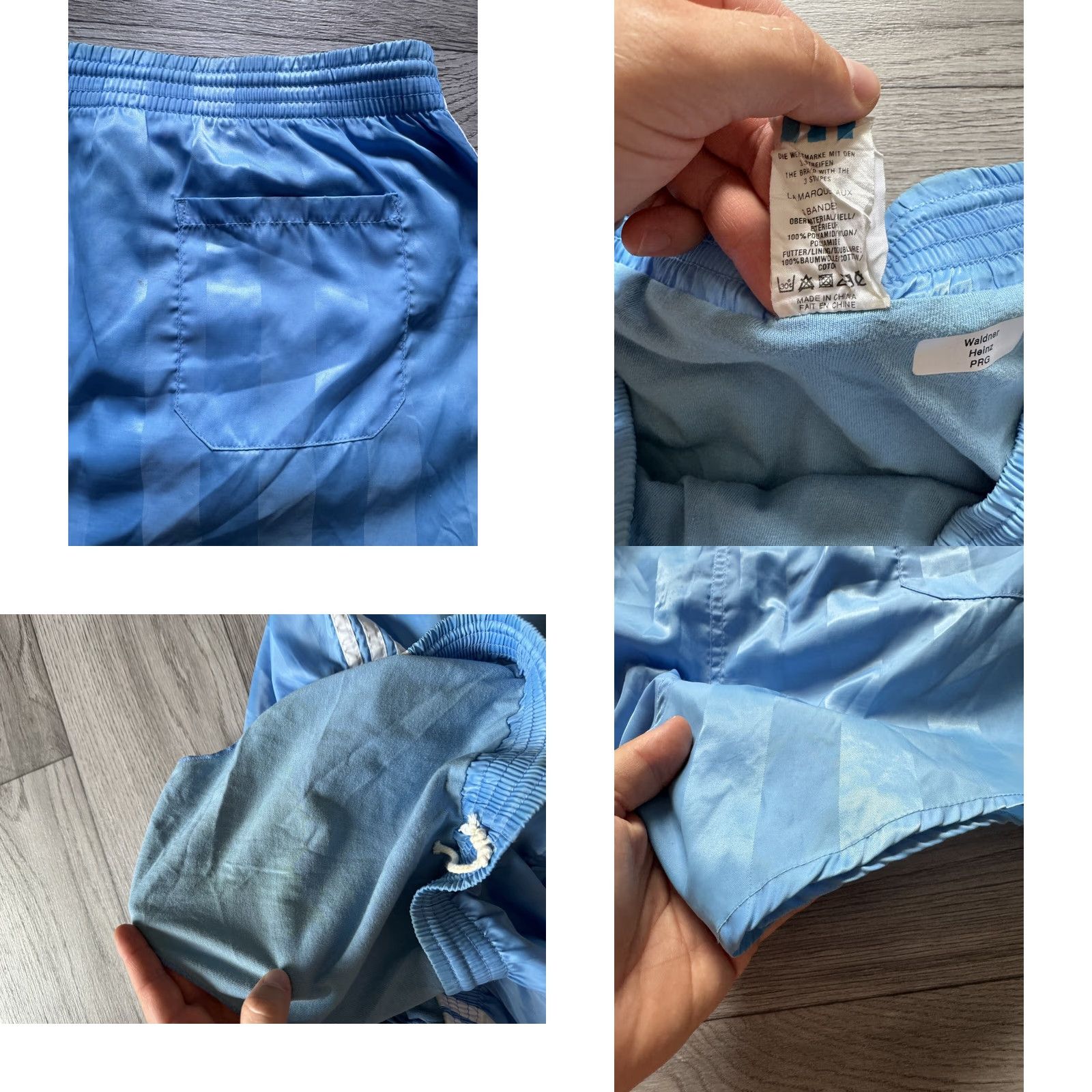 Adidas VINTAGE adidas Shorts Football Soccer Running L Men Blue 1990s Size US 33 - 8 Thumbnail